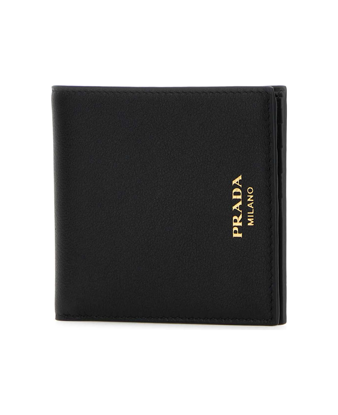 Prada Black Leather Wallet - NERO