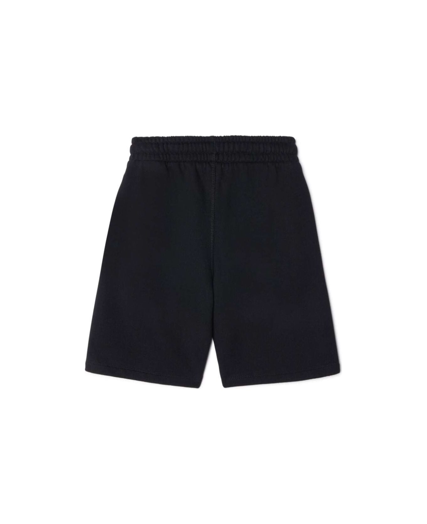 Off-White Black Shorts With Drawstring In Cotton Boy - Black ボトムス