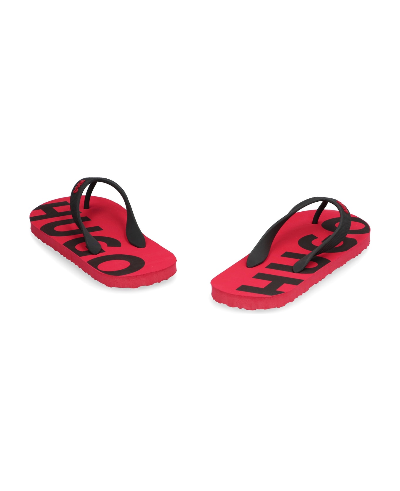 Hugo Boss Logoed Rubber Flip-flop - red