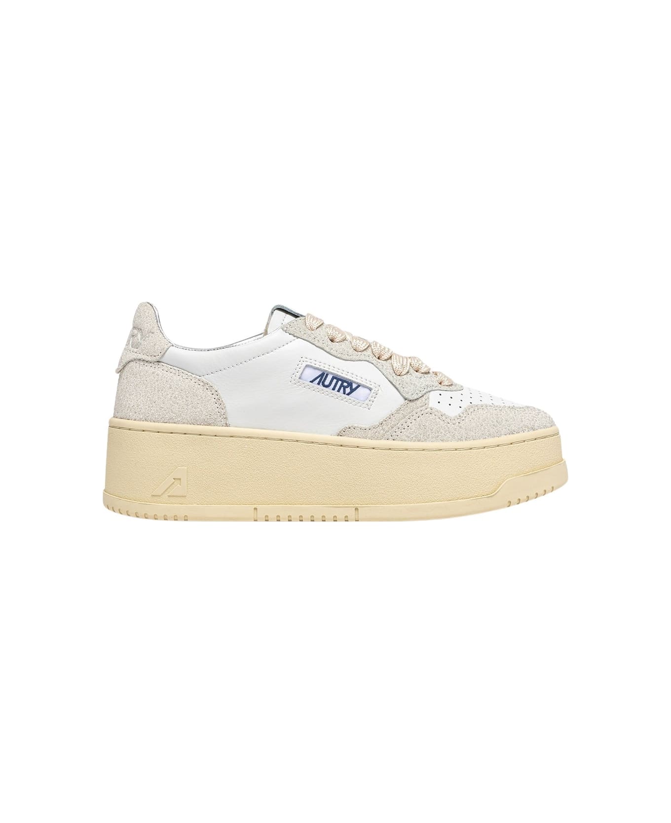 Autry Platform Low Lea Stars Wht Wht - Wht Wht