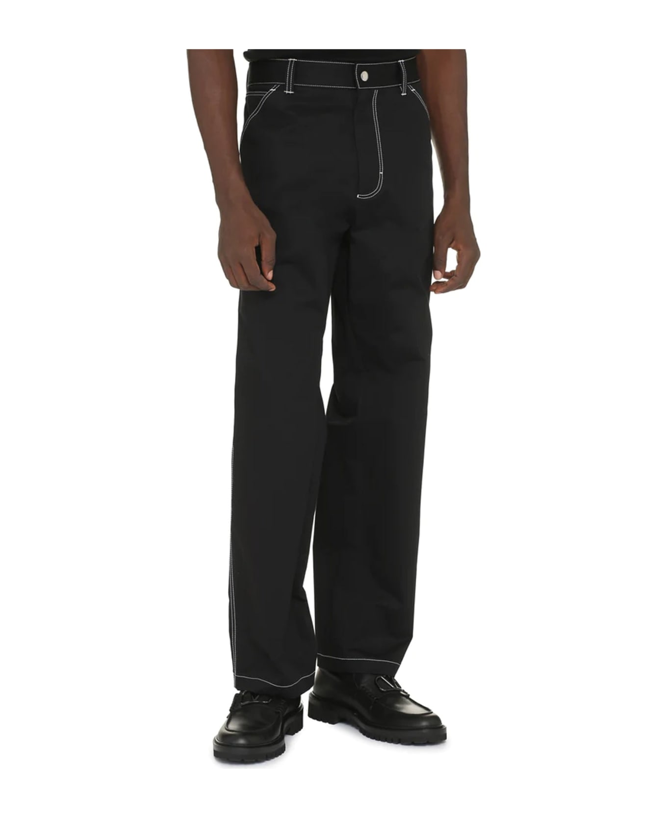 Prada Multi-pockets Cotton Pants - Black