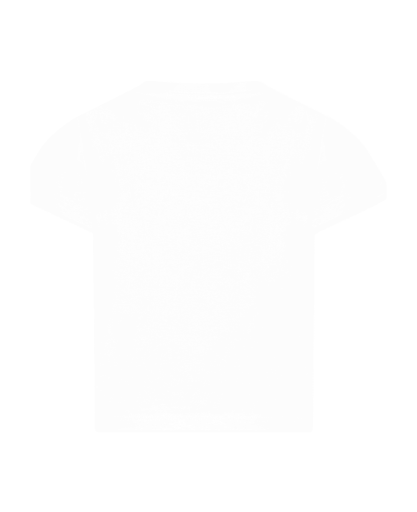 DKNY Black T-shirt For Girl With Writing - White
