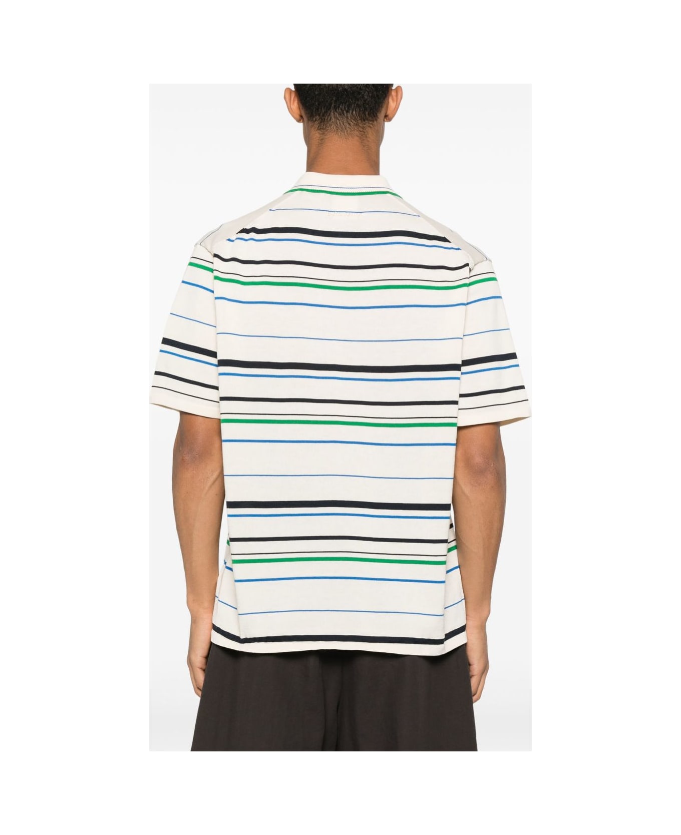 Adidas Originals by Wales Bonner Cotton Blend Knitted Polo Shirt - MultiColour