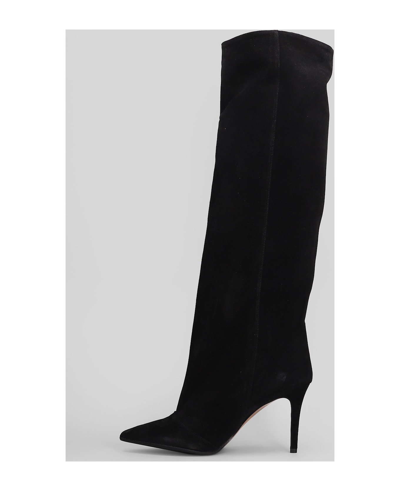 Fabio Rusconi High Heels Boots In Black Suede - black