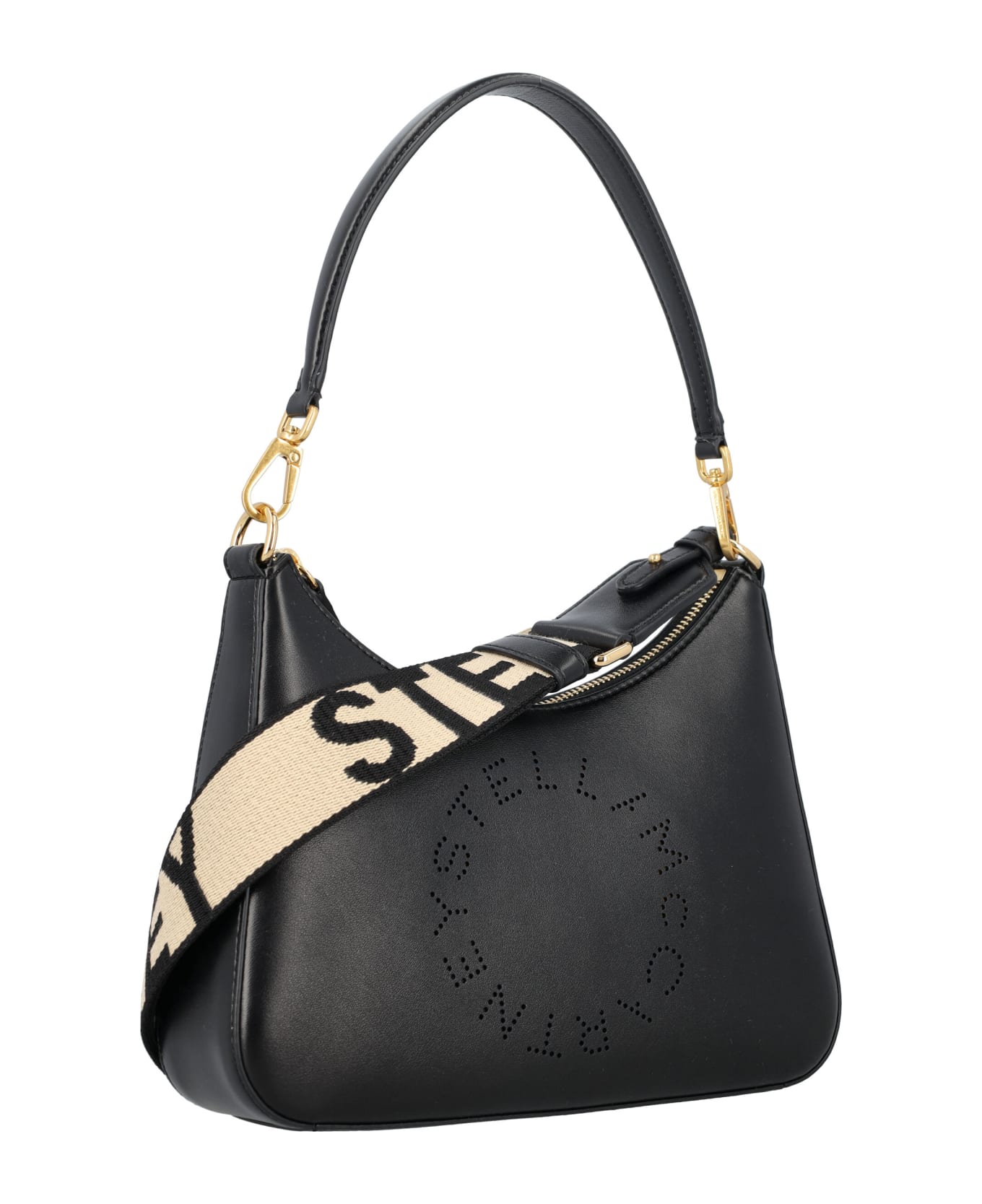 Stella McCartney Logo Small Shoulder Bag - BLACK