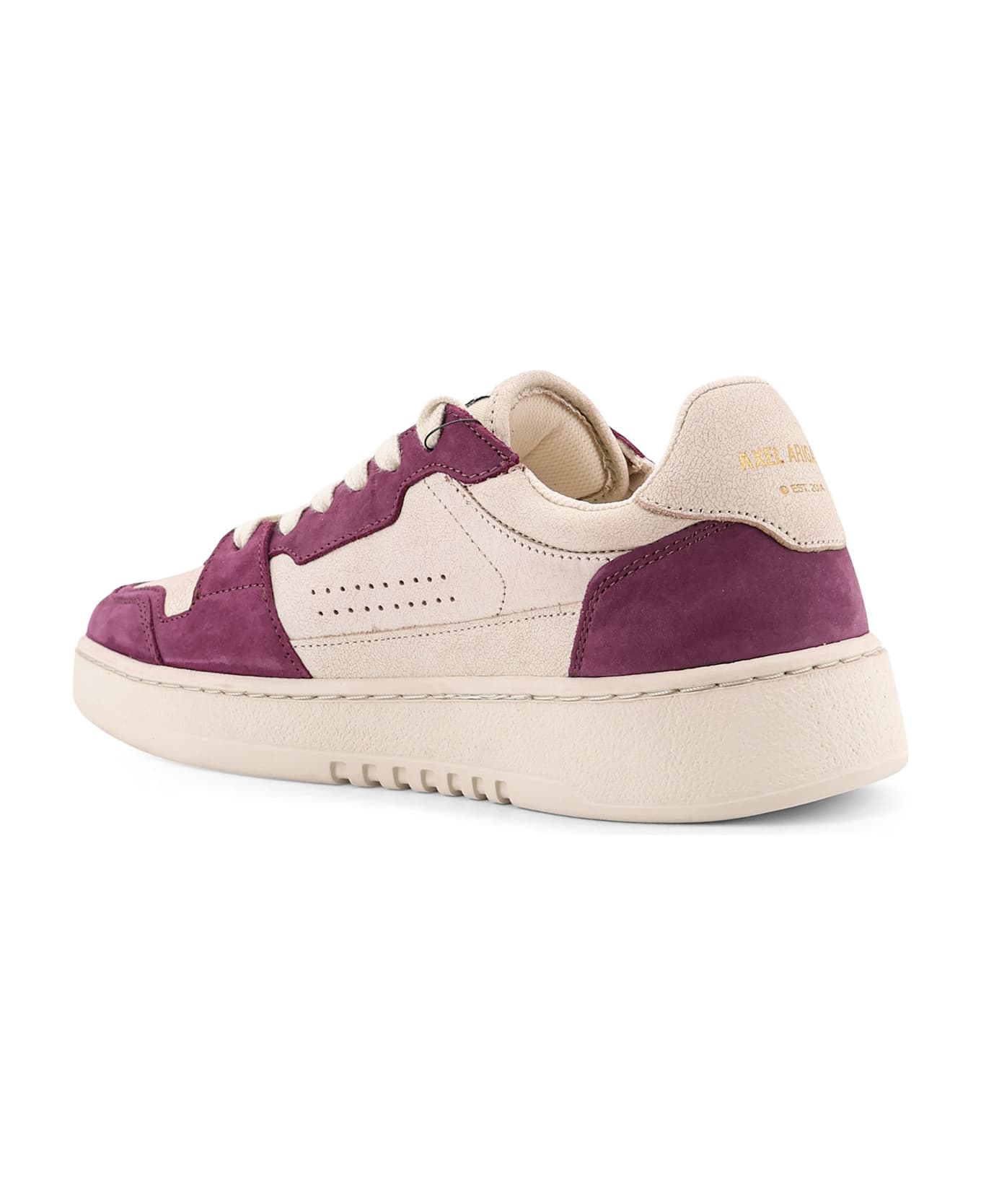 Axel Arigato Dice Lo Low-top Suede And Leather Sneakers - Bianco Marrone
