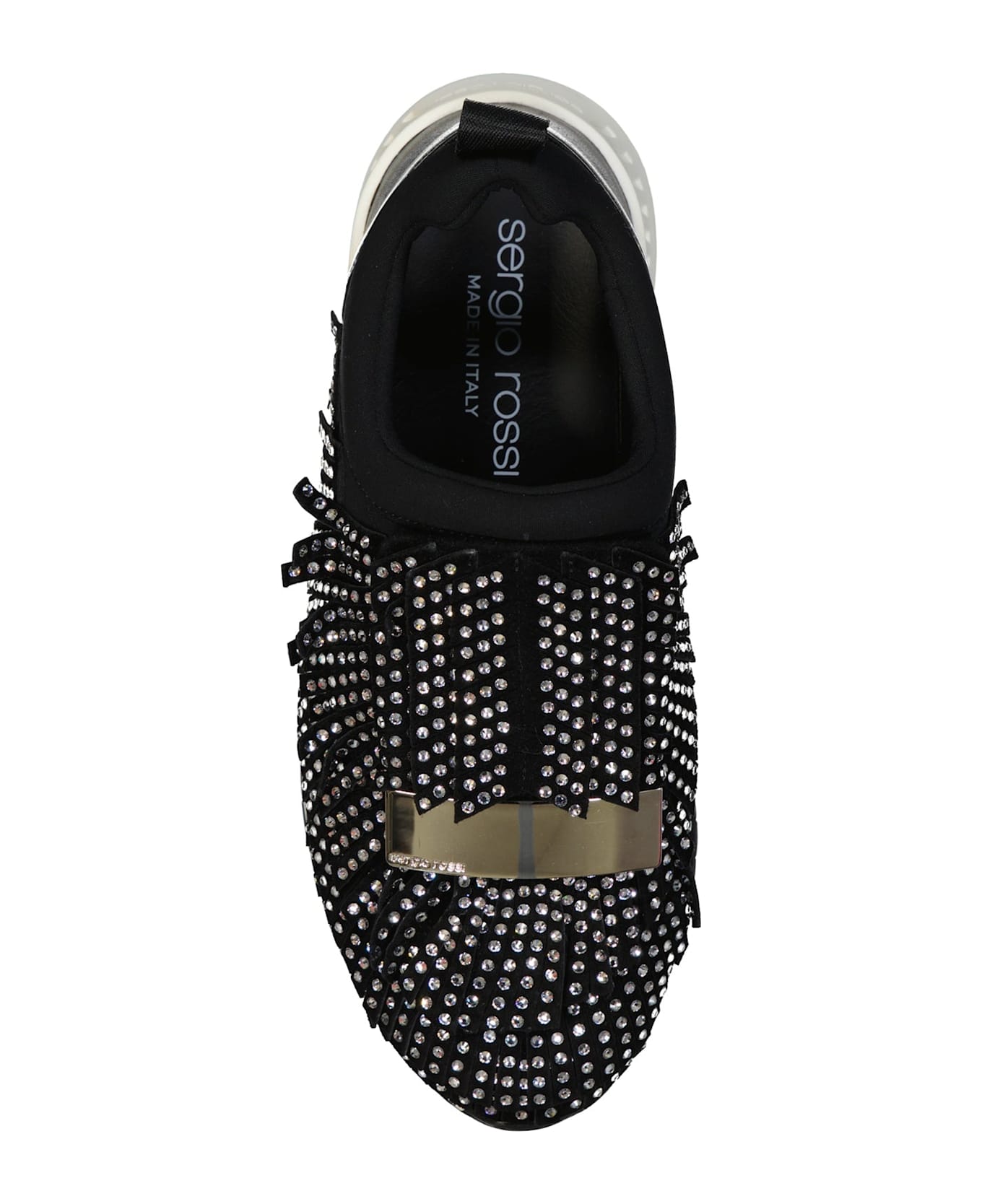 Sergio Rossi Sr1 Running Crystals Sneakers - Black