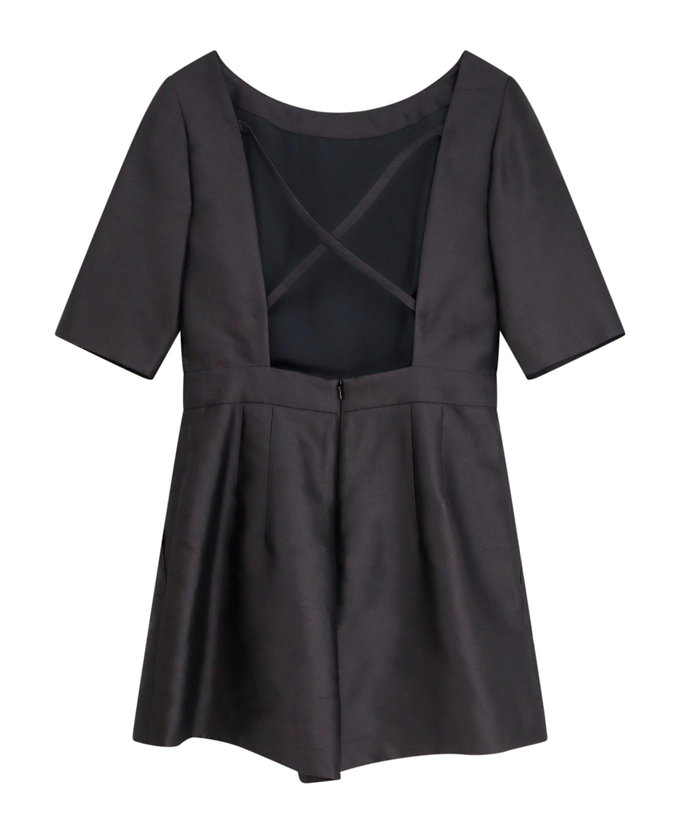 Max Mara Silk And Cotton Jumpsuit - Black