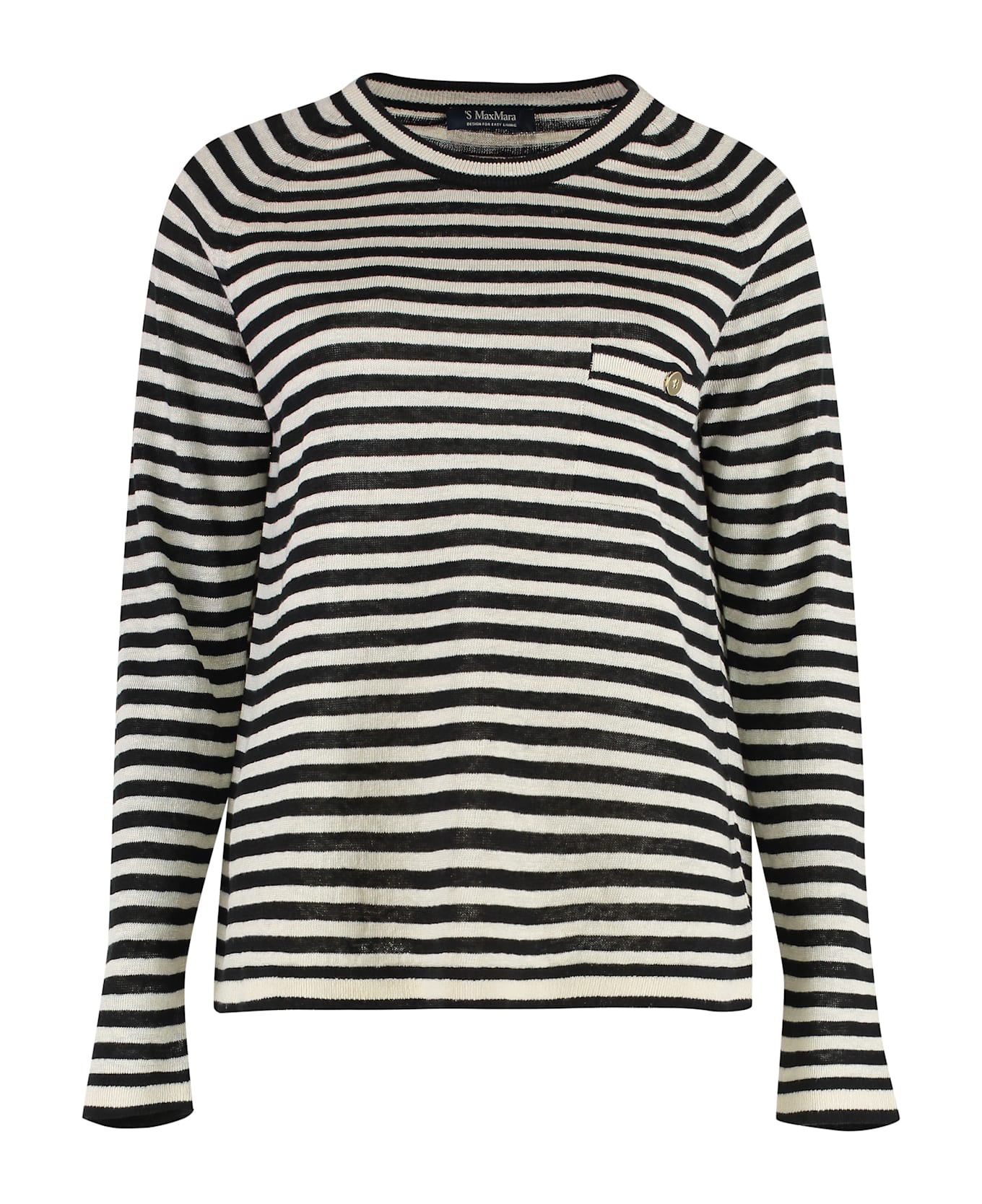 'S Max Mara Linen Sweater - black