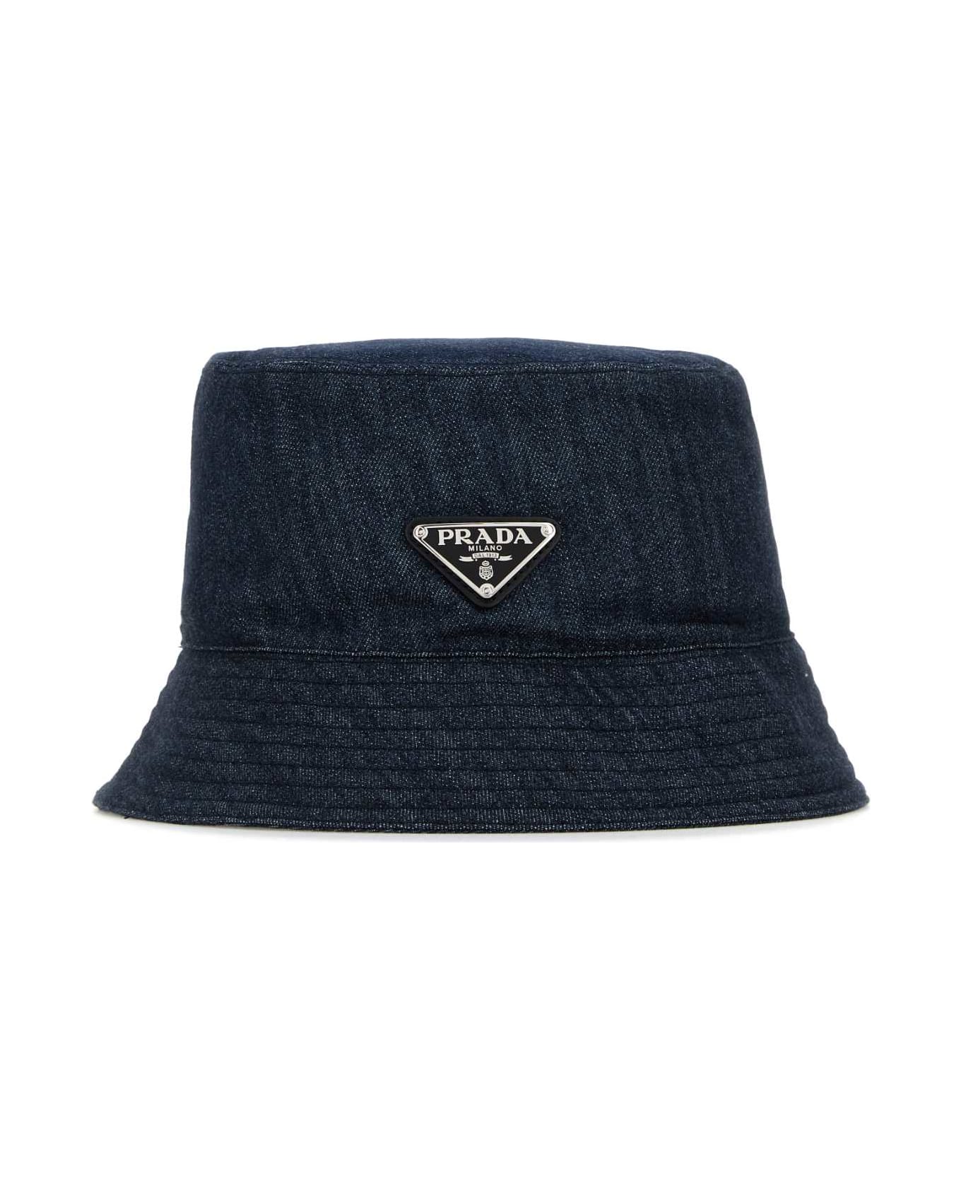 Prada Denim Bucket Hat - Blue