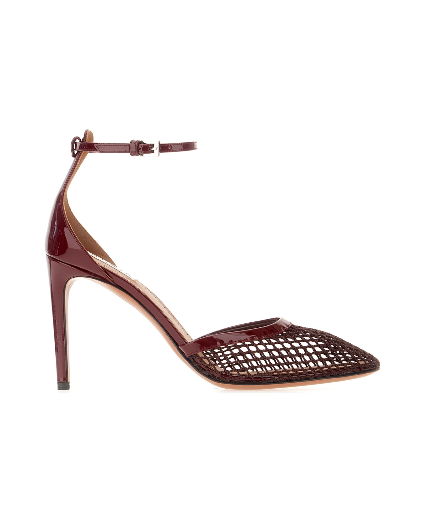 Alaia Burgundy Mesh Pumps - ROUGE GRENAT