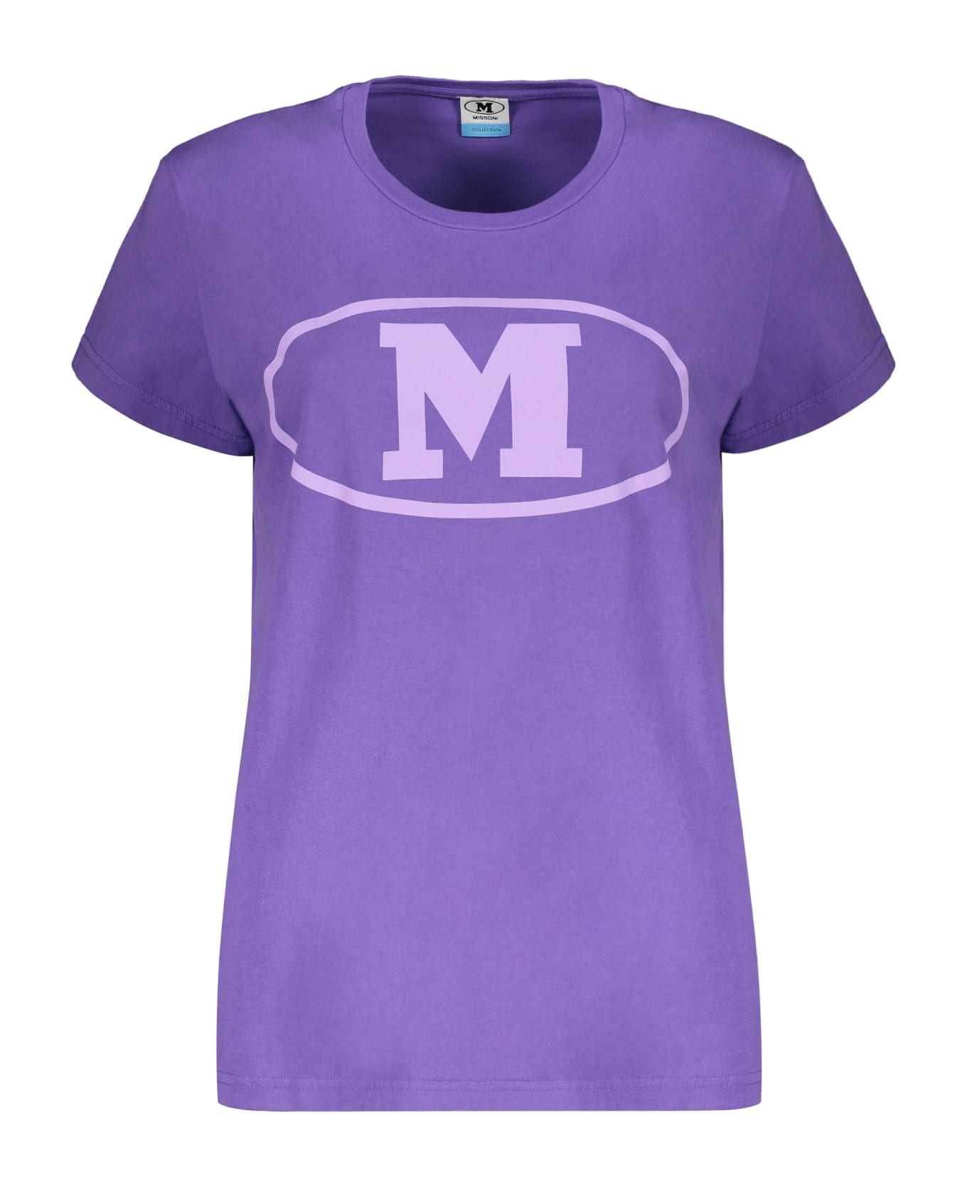 M Missoni Printed Cotton T-shirt - purple