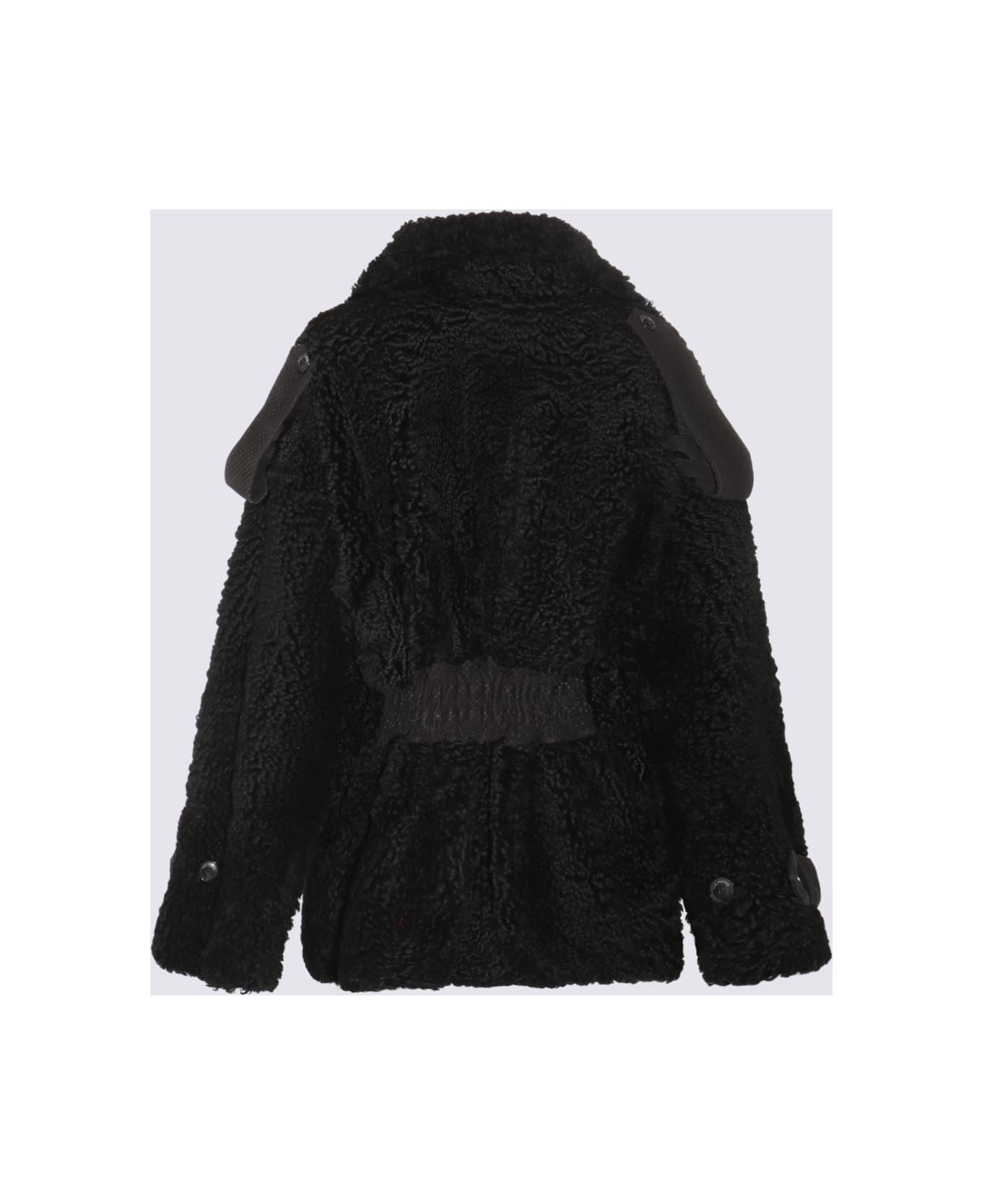 The Mannei Black Leather Jordan Coat コート