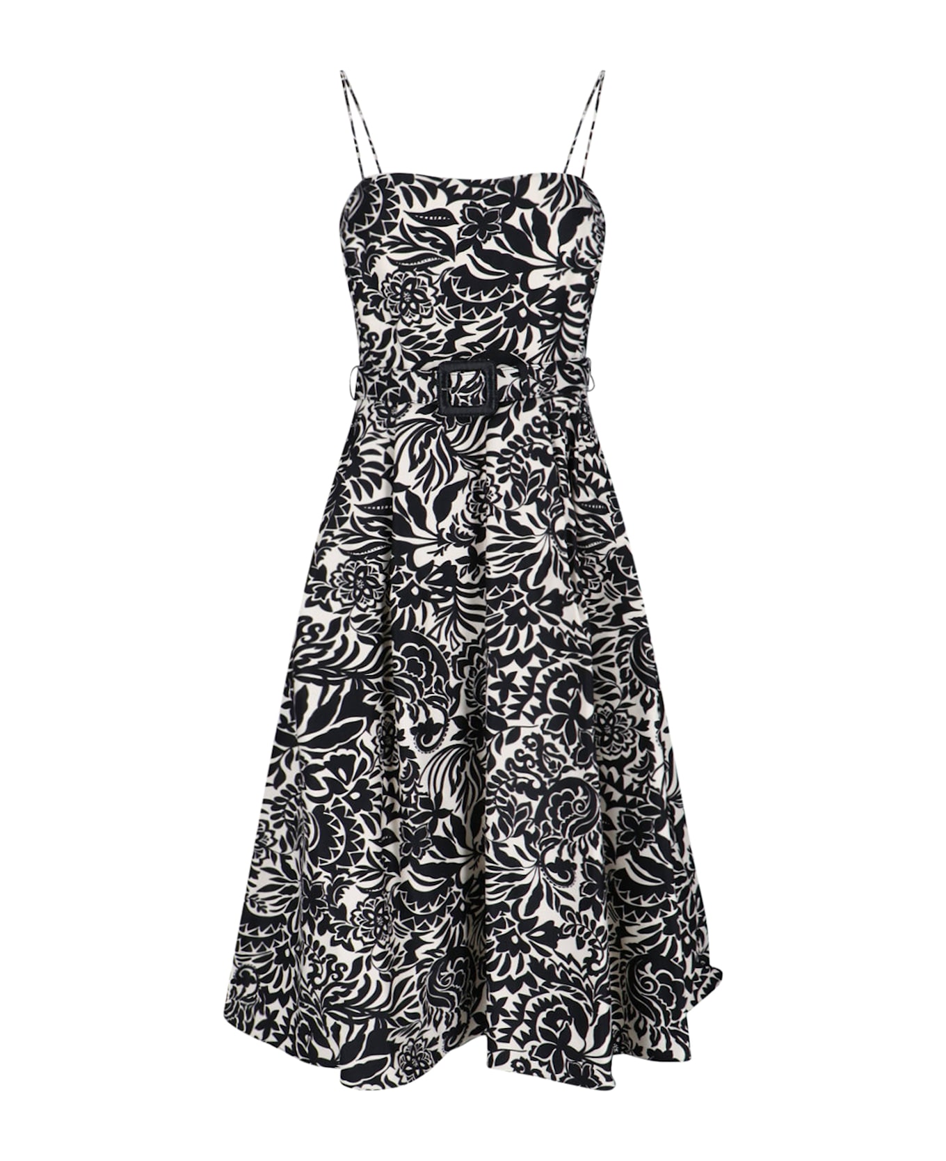 Ralph Lauren Belted Midi Dress - black