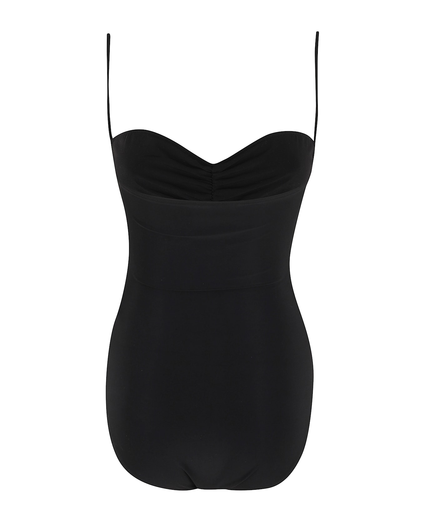 Norma Kamali Strapless Shirred Front Mio - Black