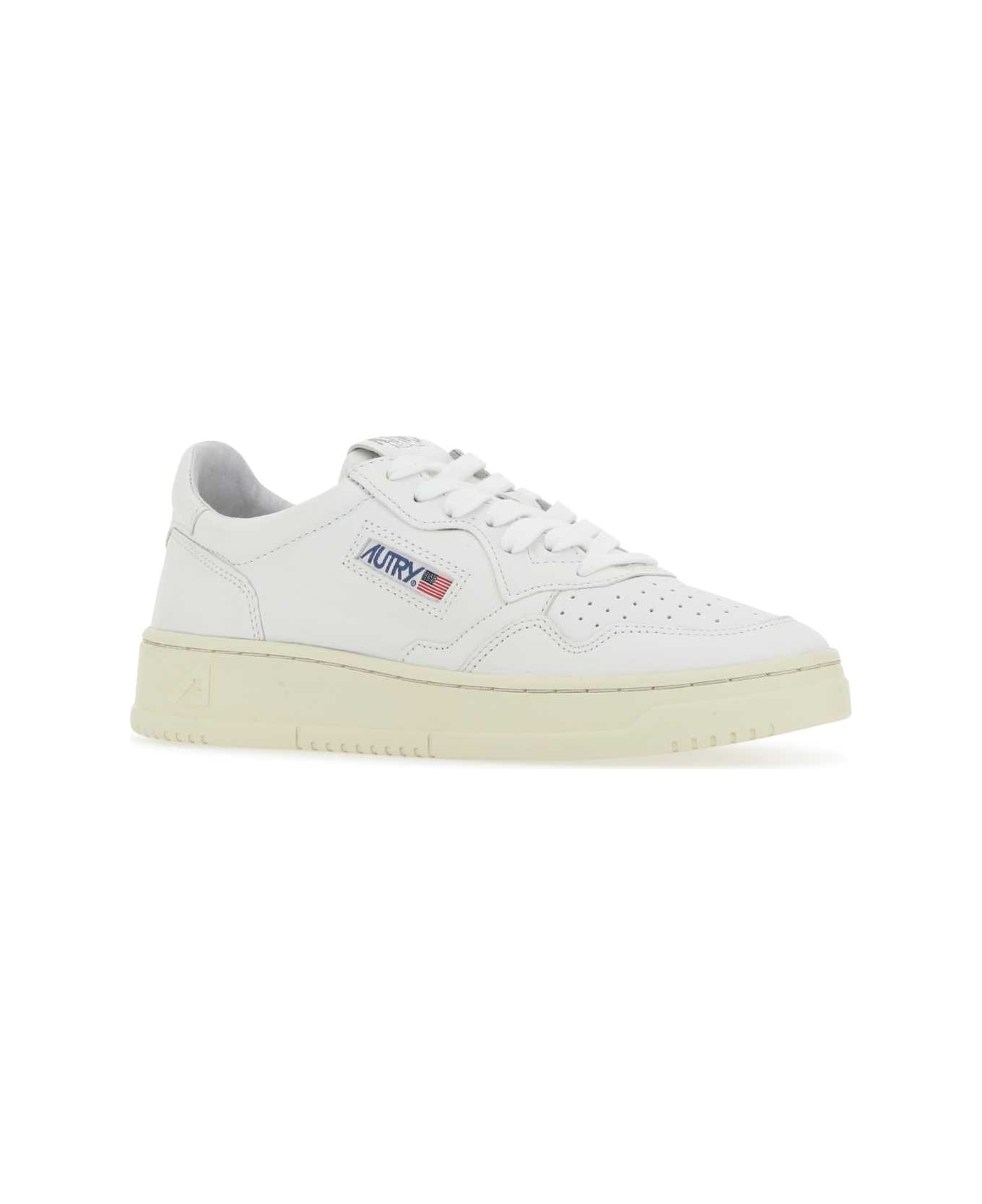 Autry White Leather Medalist Sneakers - GG04