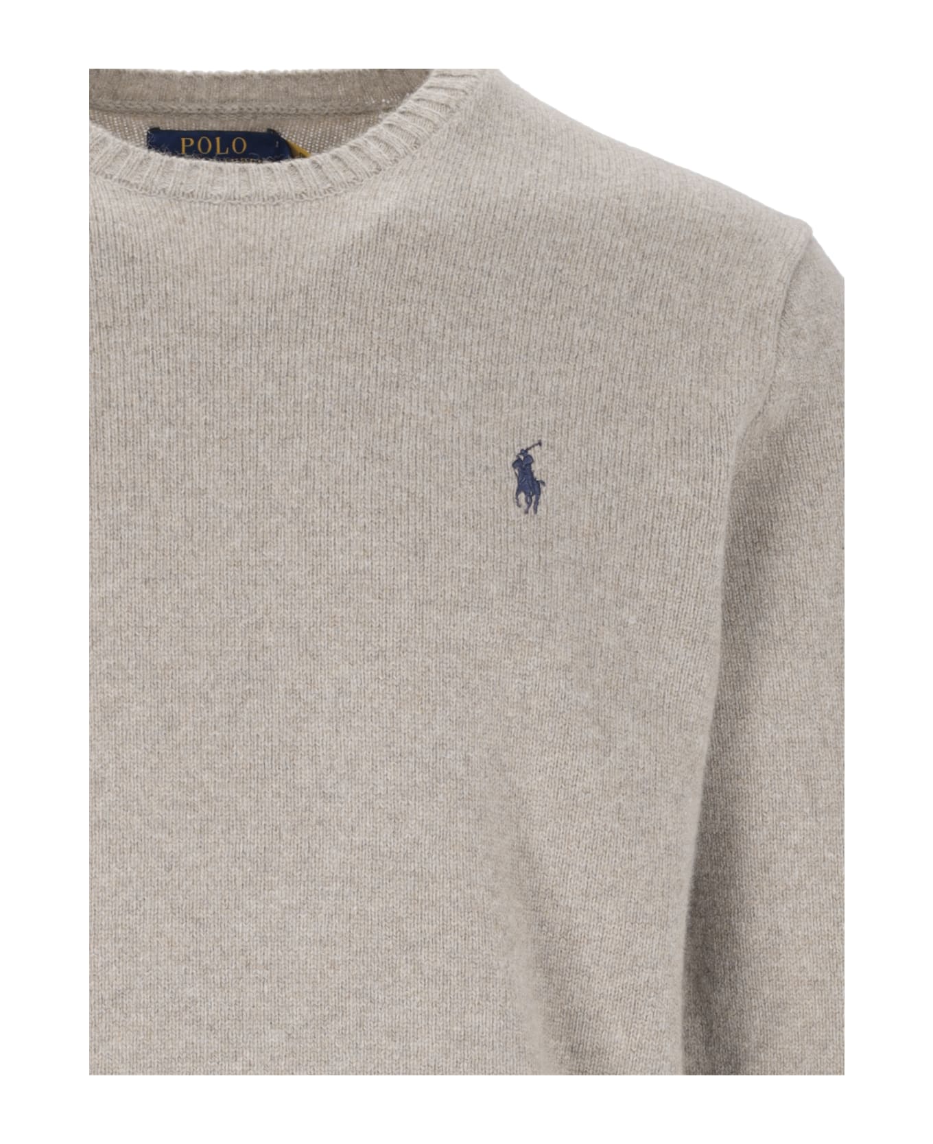 Polo Ralph Lauren Logo Embroidery Sweater - Beige ニットウェア