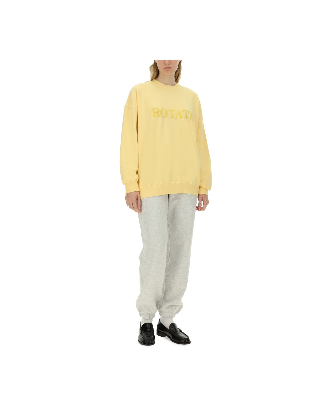 Rotate by Birger Christensen Sweatshirt With Logo - Golden Haze
