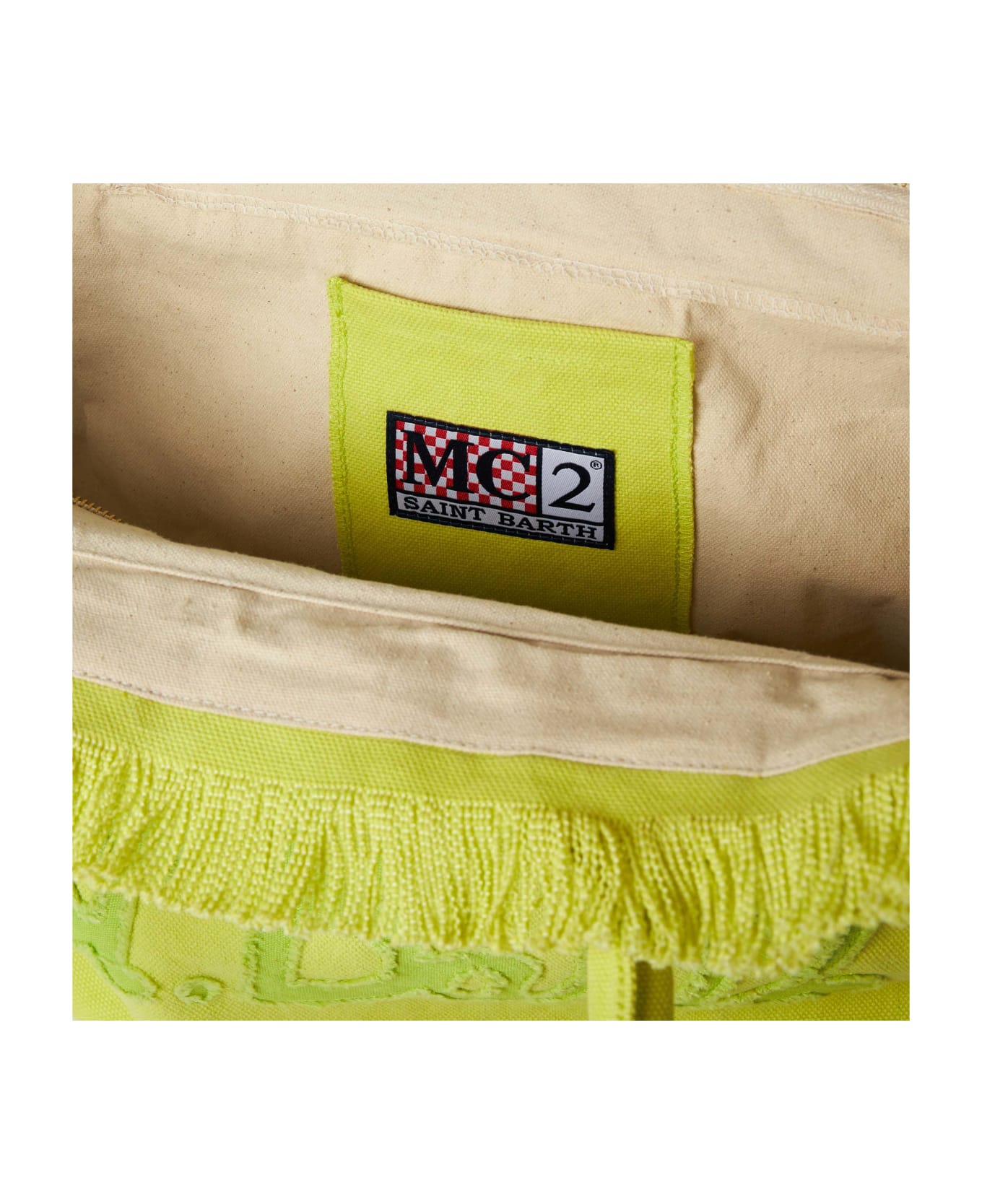 MC2 Saint Barth Vanity Light Green Canvas Shoulder Bag - GREEN