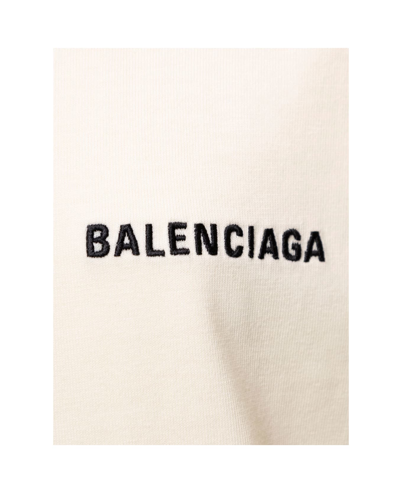 Balenciaga Medium Fit White Jersey T-shirt Balenciaga Woman - White