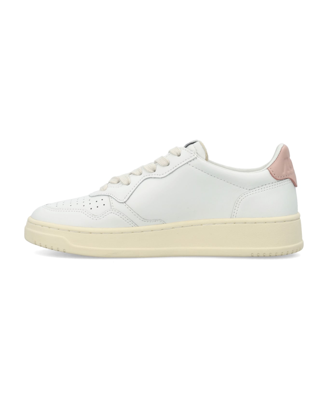 Autry Medalist Low Woman Sneakers - WHITE PINK
