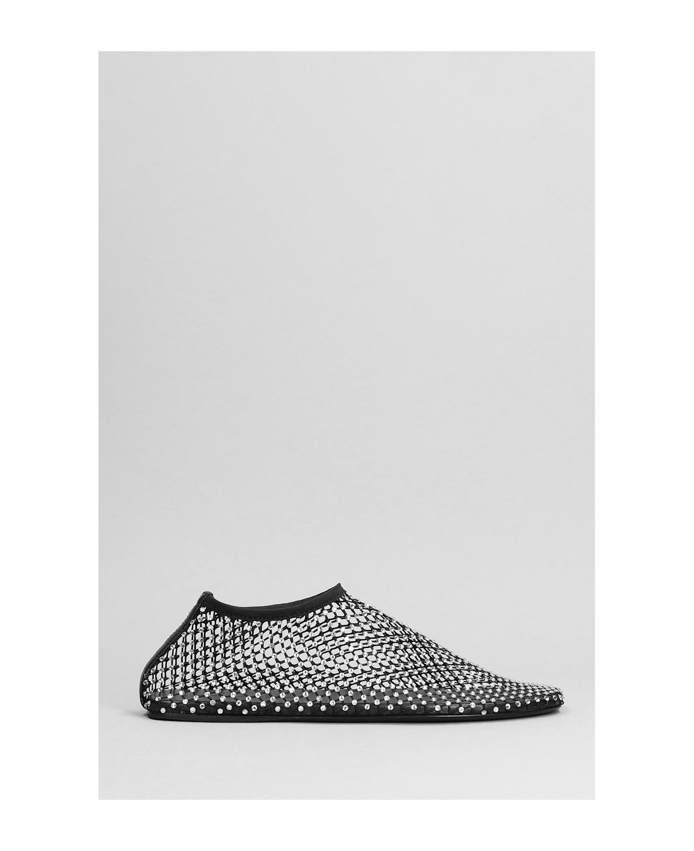 Christopher Esber Minette Flat Ballet Flats In Black Nylon And Leather - black