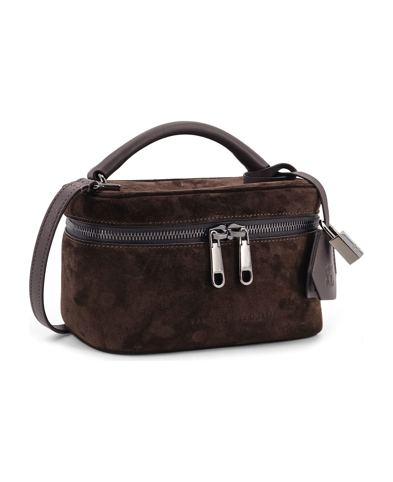 Brunello Cucinelli Suede Shoulder Bag - Corvino