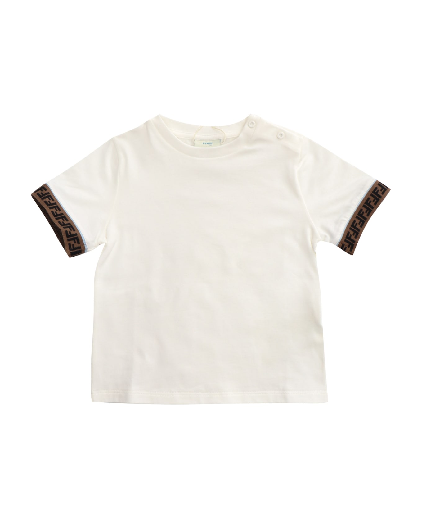Fendi Ff Edges T-shirt - WHITE