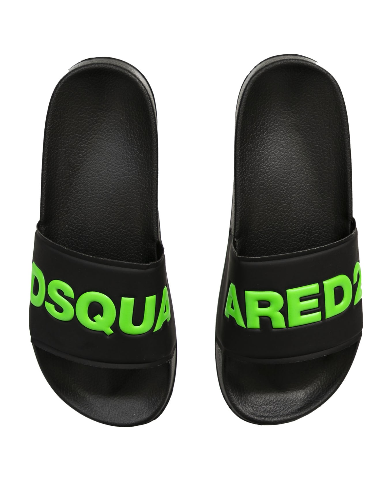 Dsquared2 Logo Printed Slide Sandals - Back シューズ