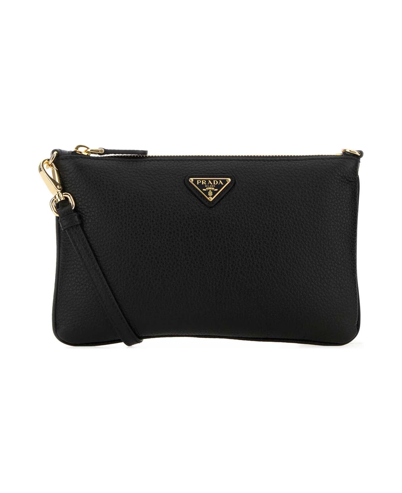 Prada Black Leather Crossbody Bag - NERO
