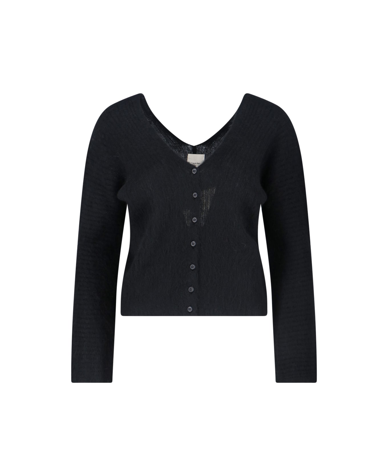 Calvin Klein Wool Blend Cardingan - Black  