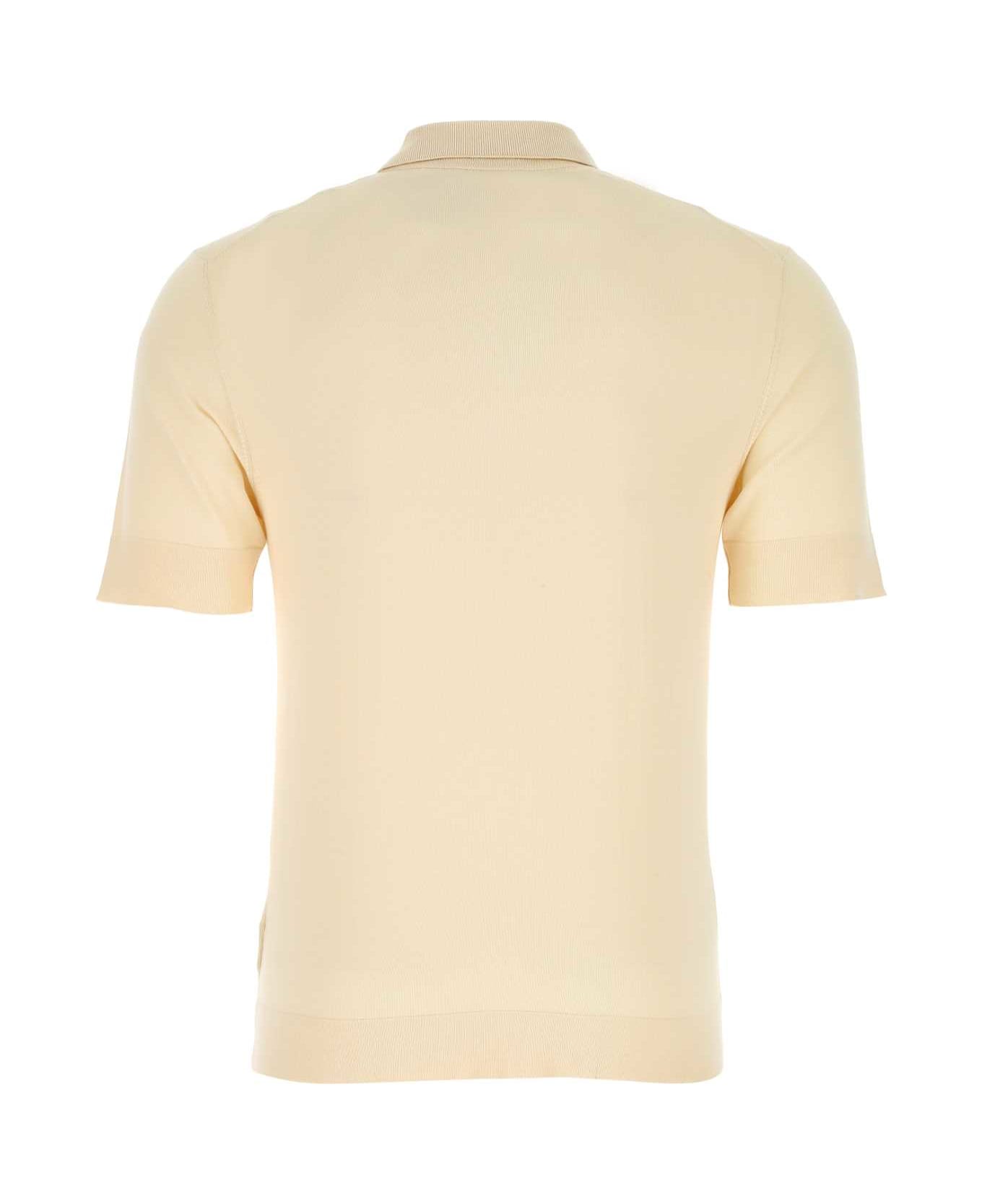 PT Torino Sand Cotton Blend Polo Shirt - 0015