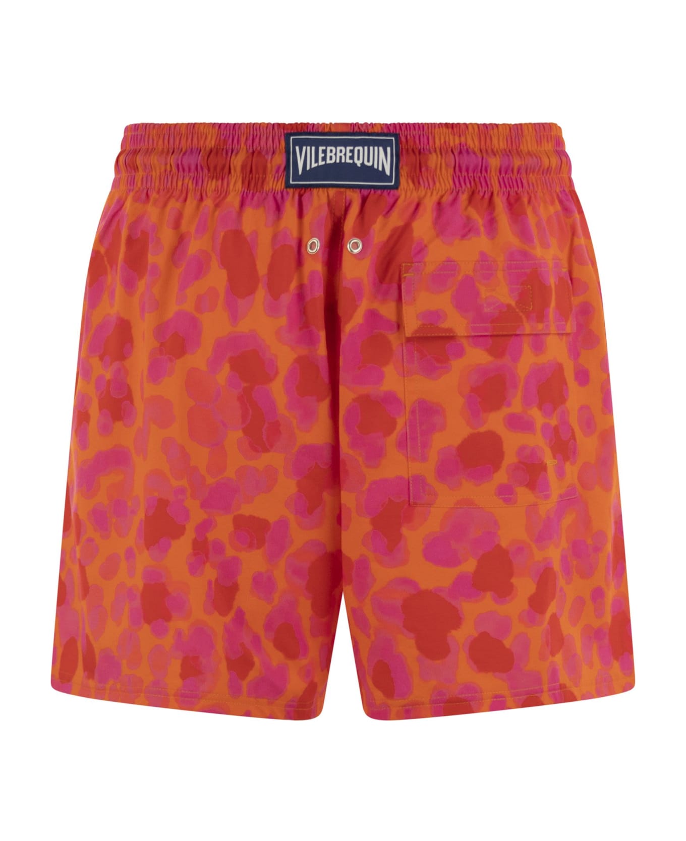 Vilebrequin Stretch Beach Shorts With Patterned Print - Orange 水着