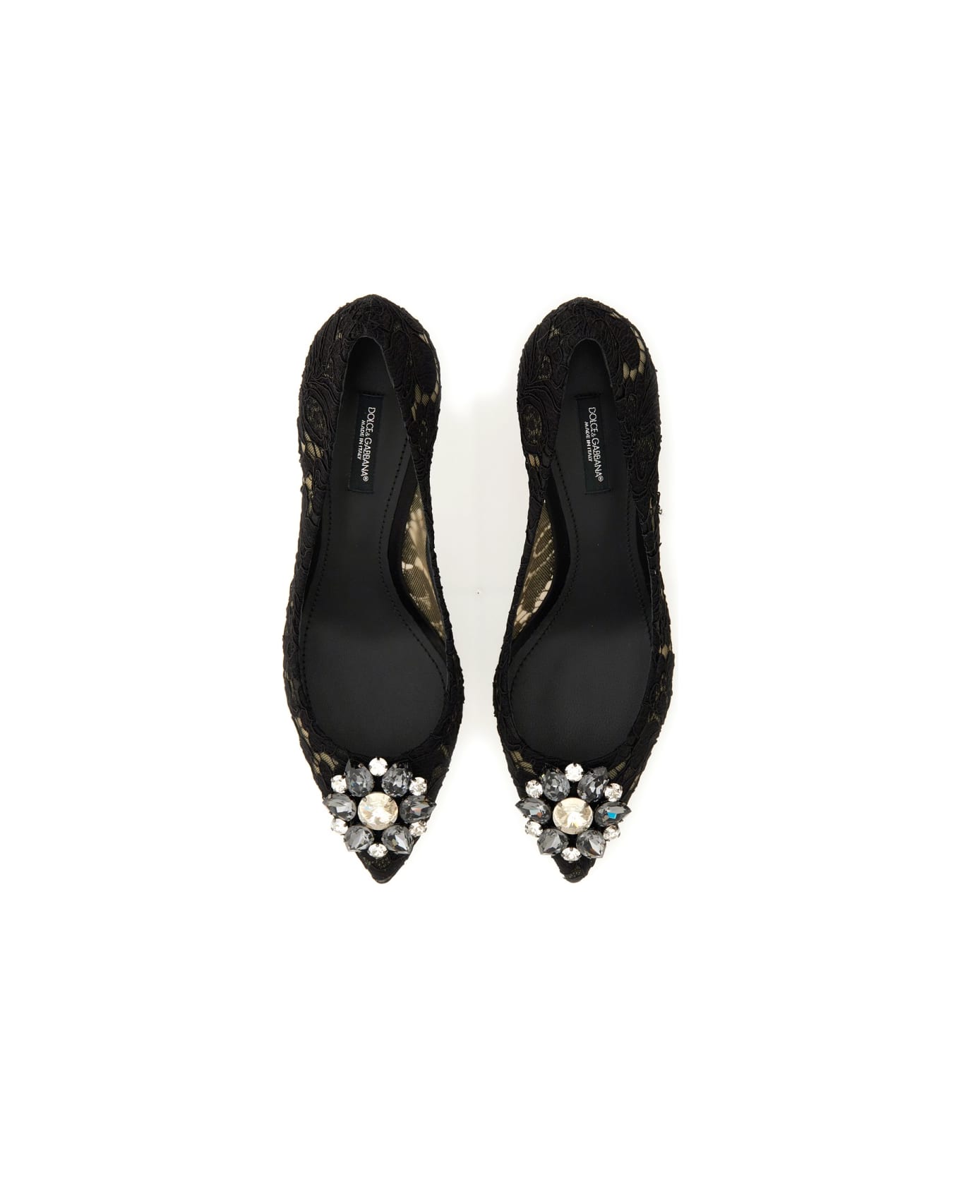 Dolce & Gabbana Pumps With Crystals - BLACK