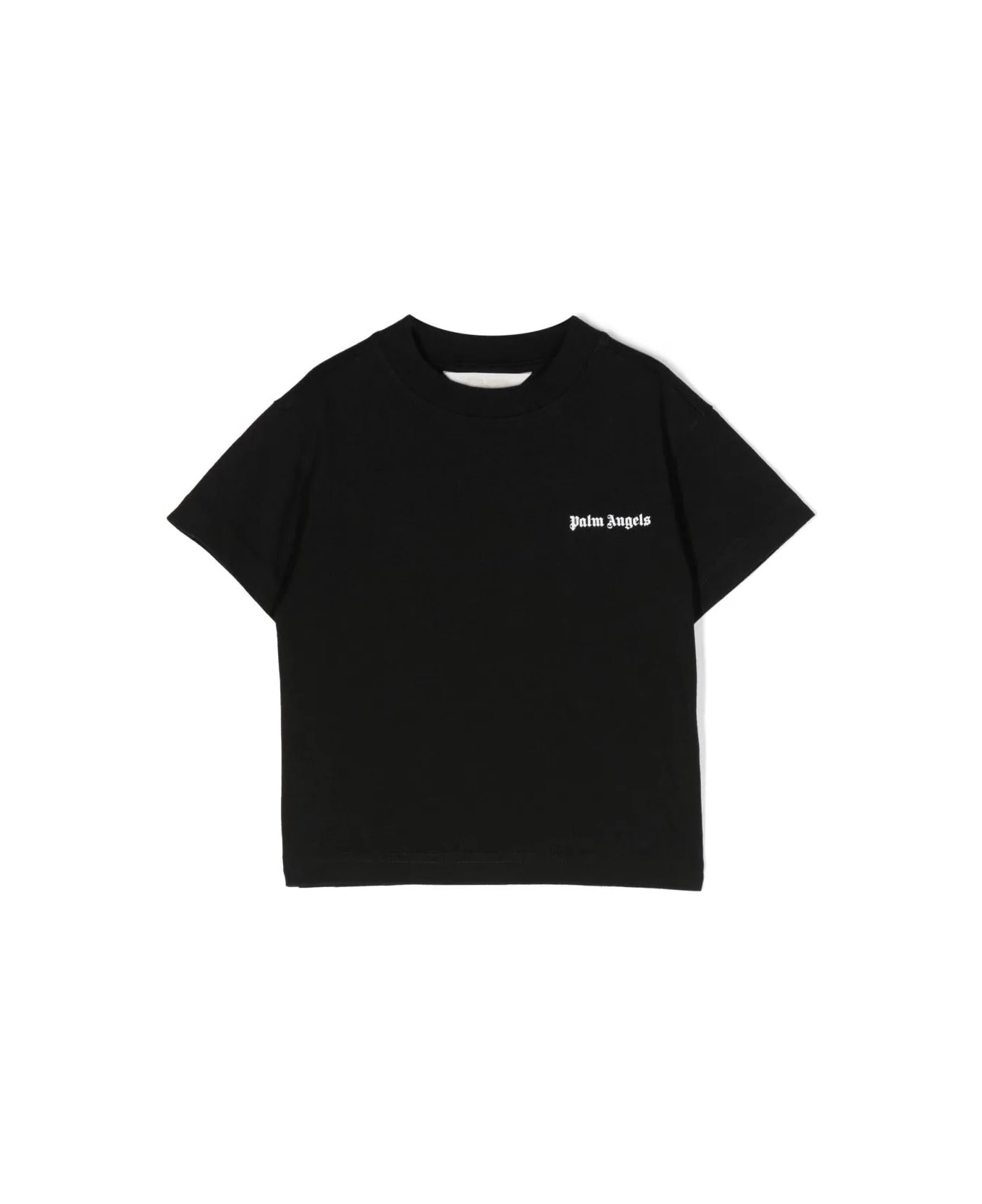 Palm Angels Black T-shirt With Logo - Black Tシャツ＆ポロシャツ