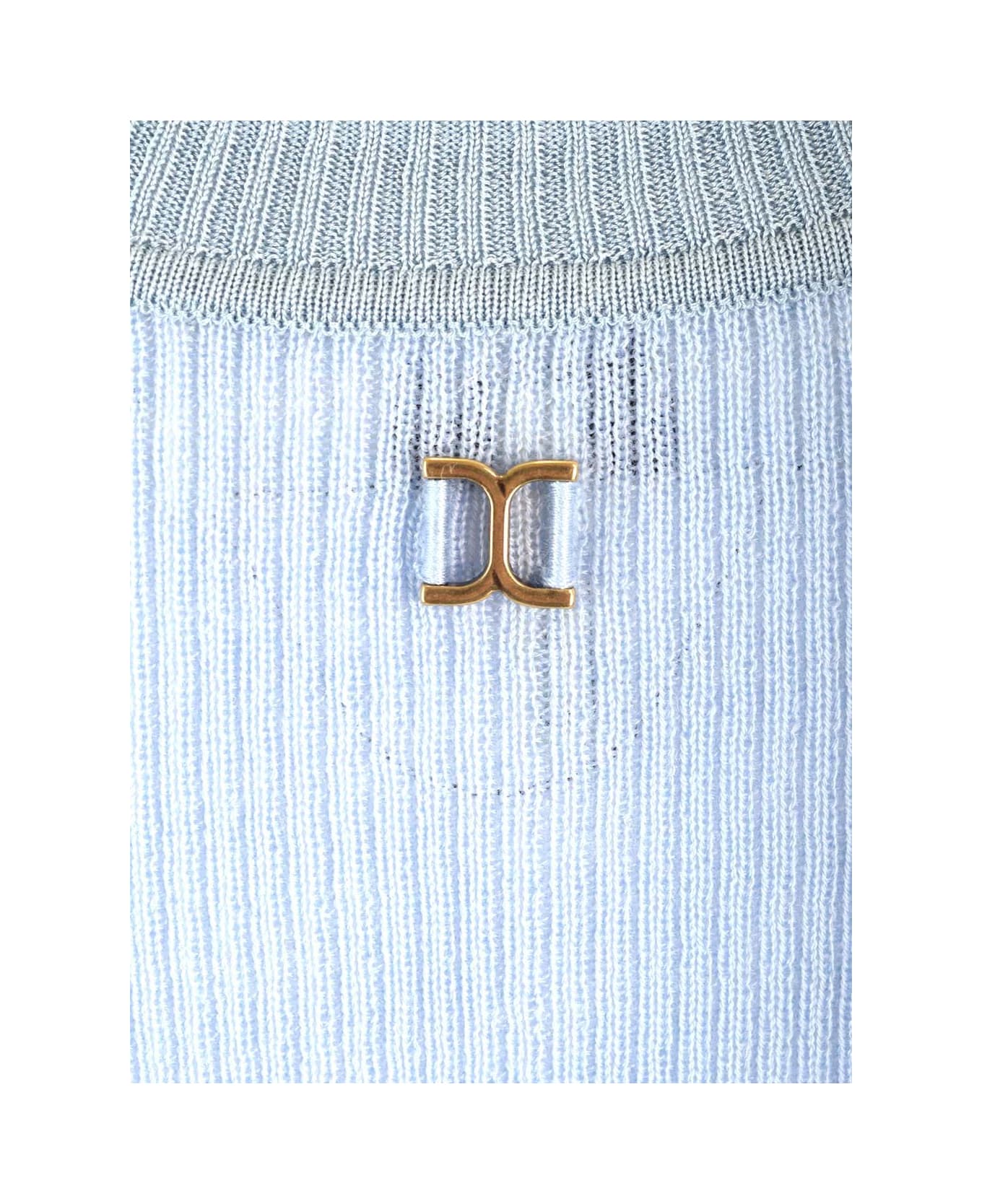 Chloé Ribbed Wool Tank Top - Light blue