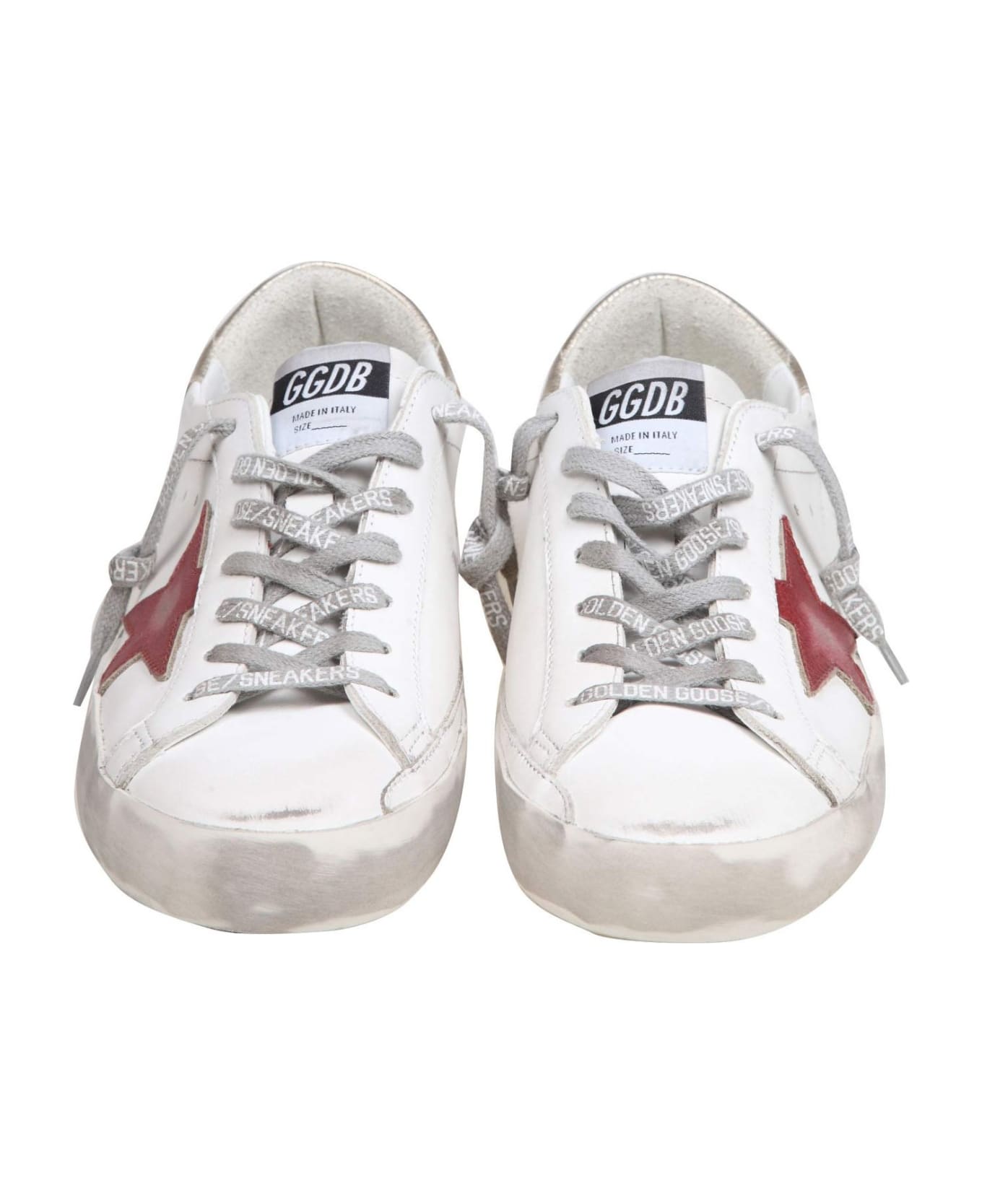 Golden Goose Super Star Sneakers - White/red