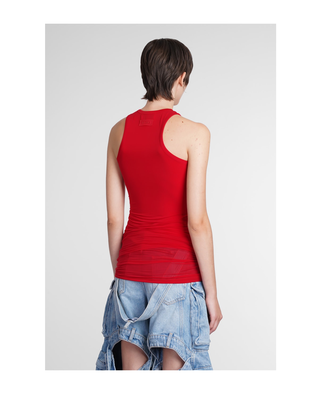 The Attico Tank Top In Red Polyamide Polyester - red タンクトップ