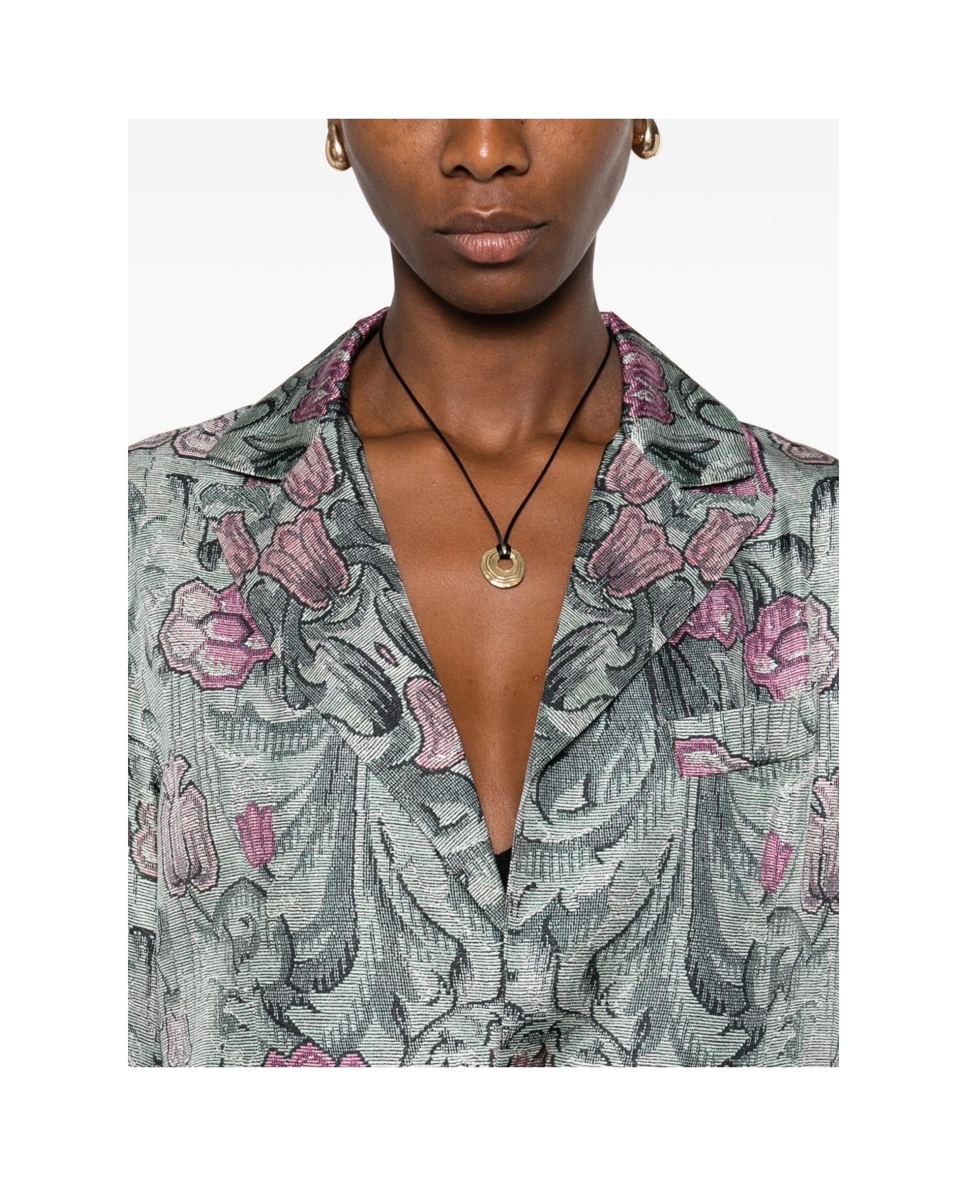 Pierre-Louis Mascia Silk Printed Single-breasted Coat - MultiColour