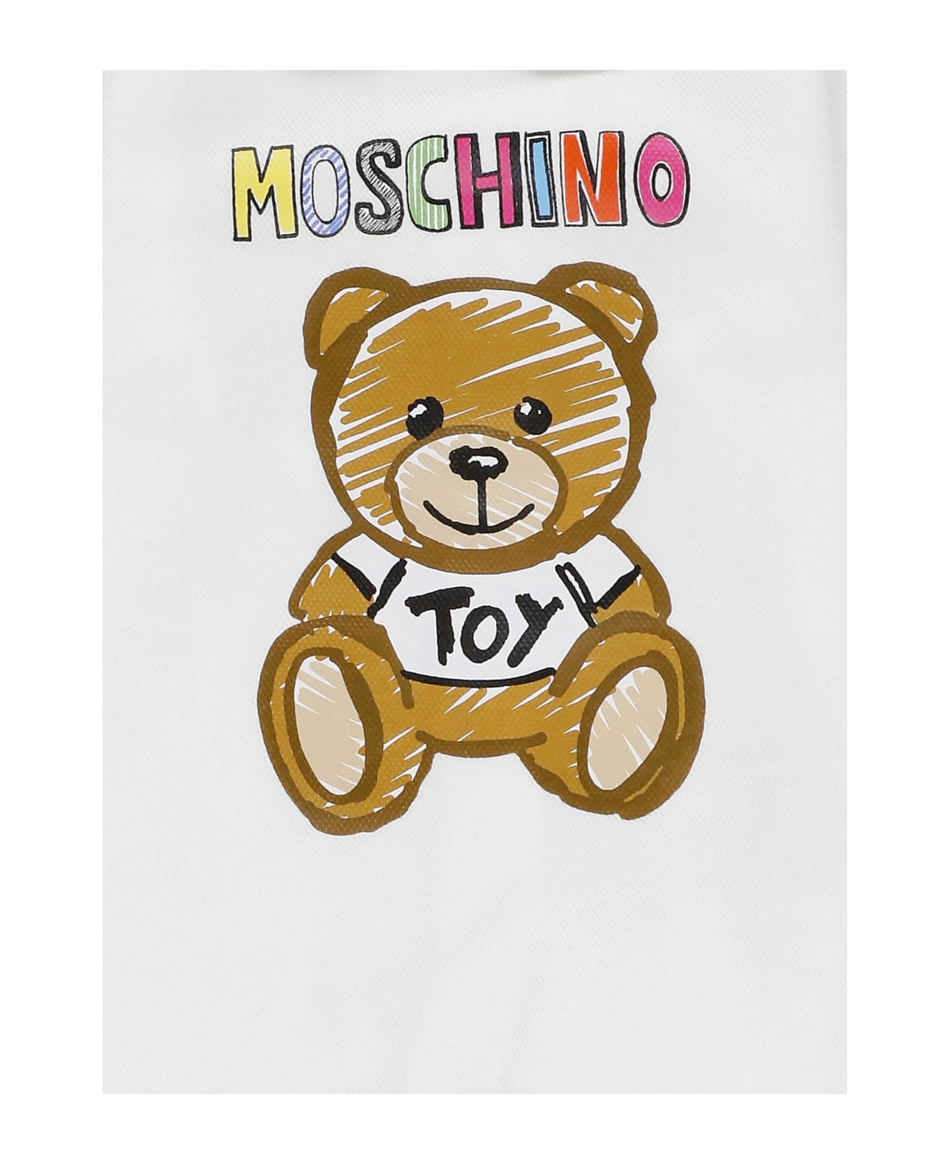 Moschino Drawn Teddy Bear Onesie - White