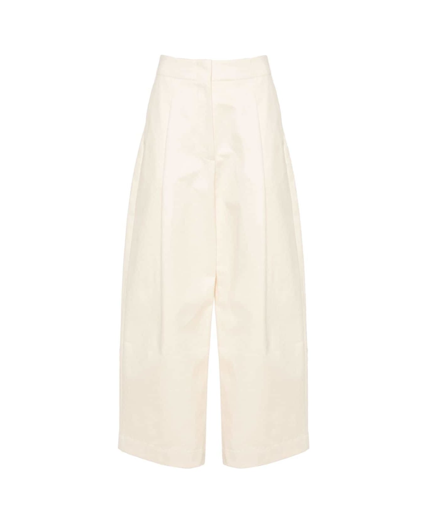 Studio Nicholson Cotton Wide-leg Trousers - Beige