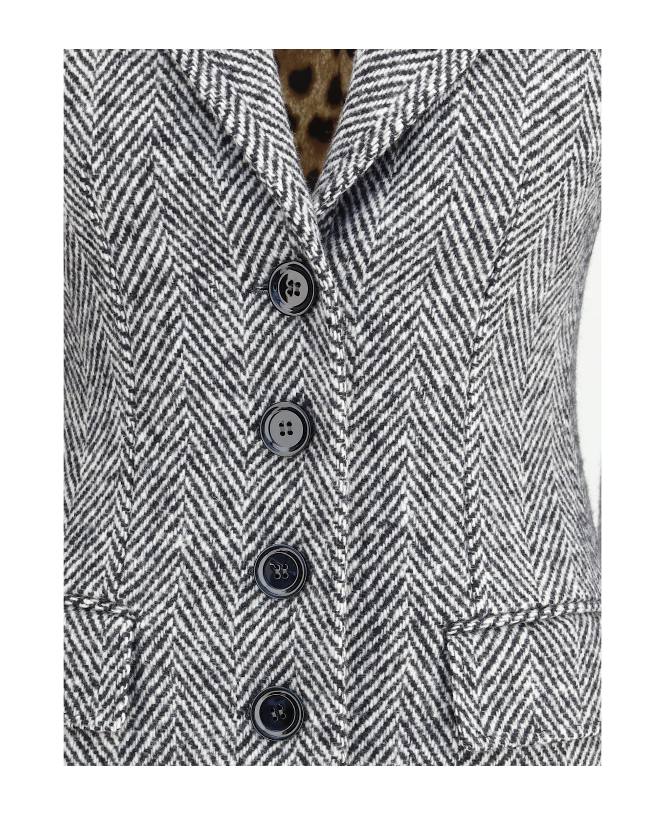 Dolce 
Gabbana Single-breasted Chevron Coat