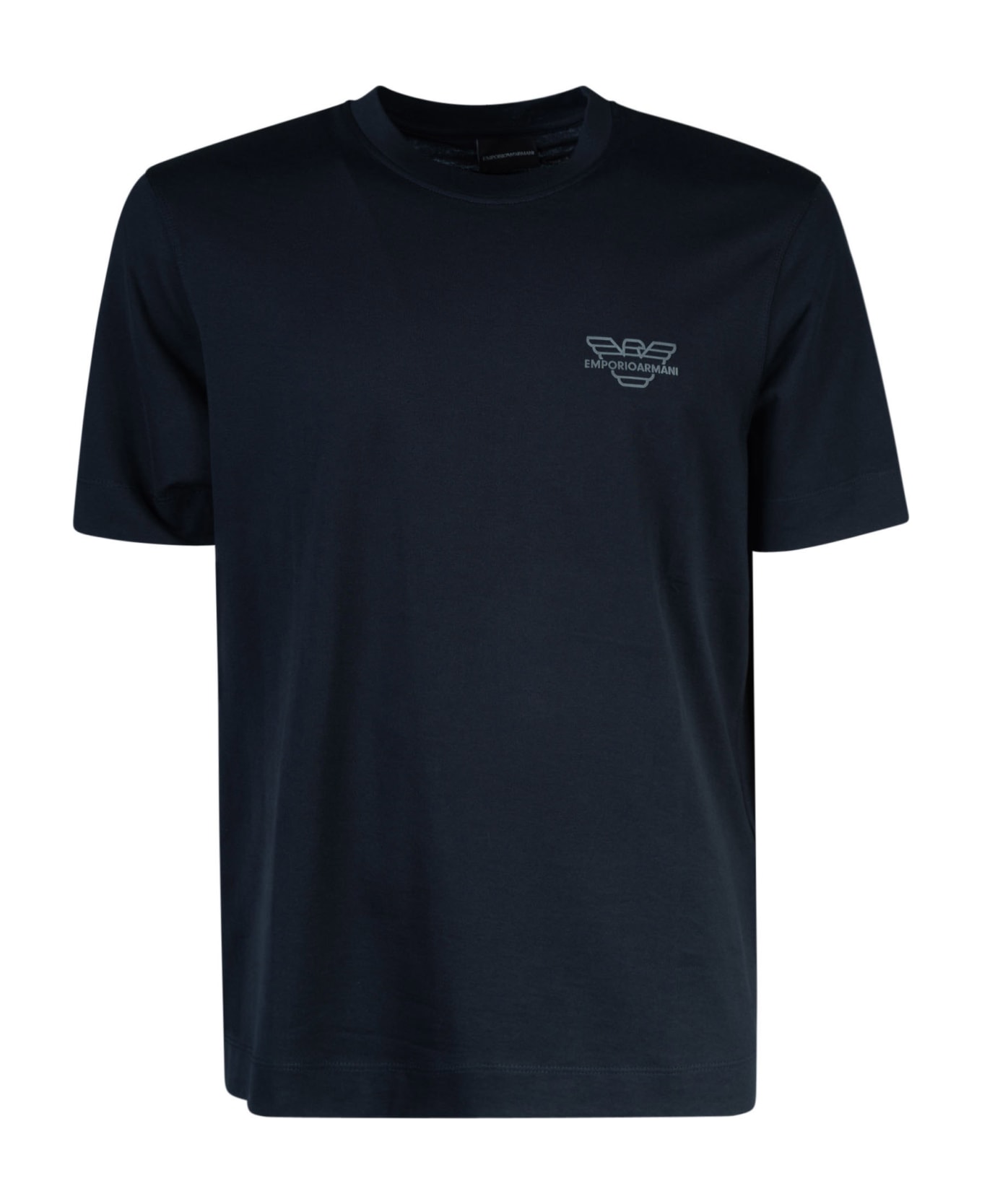 Emporio Armani Logo Print T-shirt - Eagle Navy