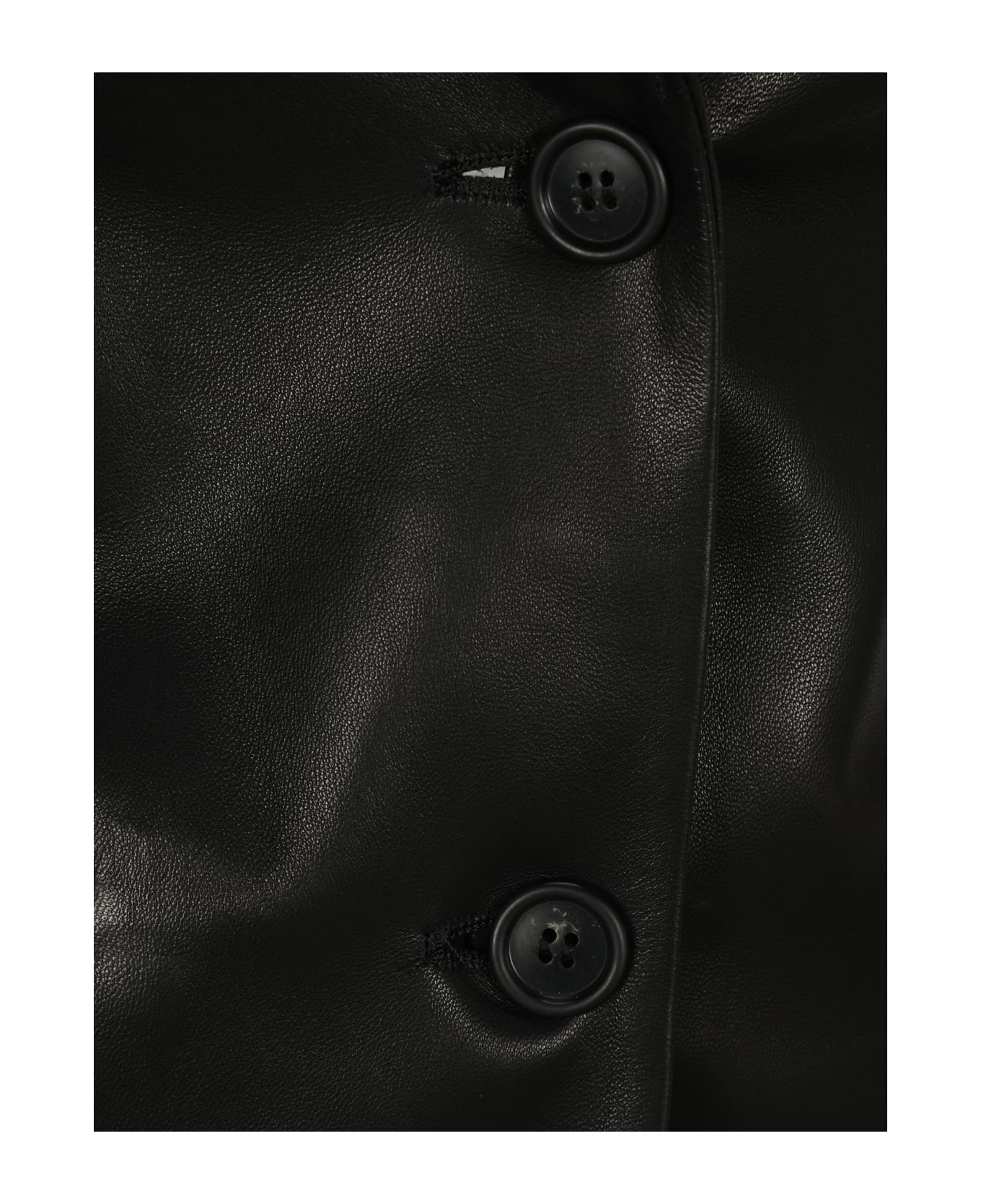 Helmut Lang Leather Blazer - BLACK