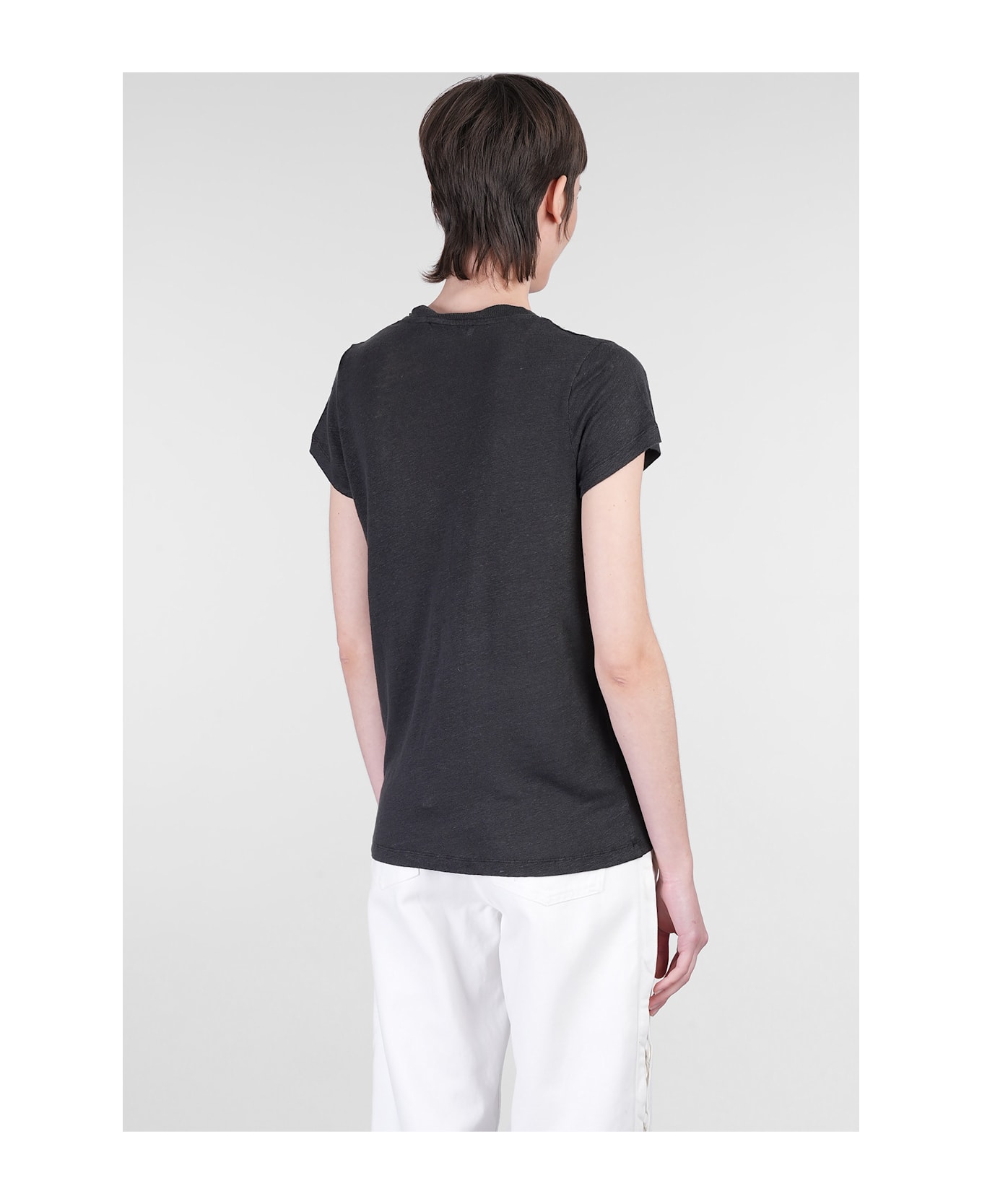 IRO Rodeo T-shirt In Black Linen - black
