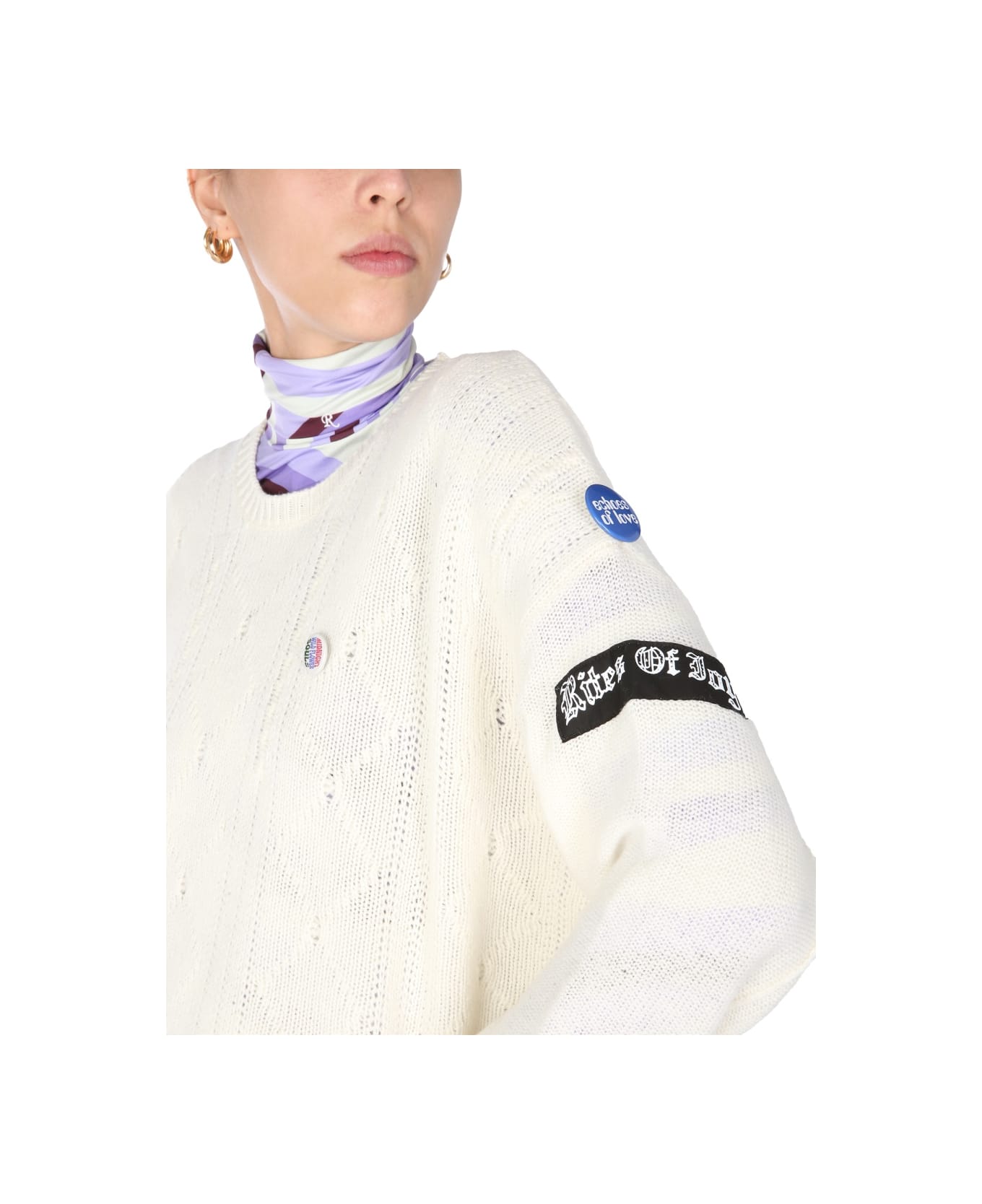 Raf Simons Crew Neck Sweater - WHITE ニットウェア