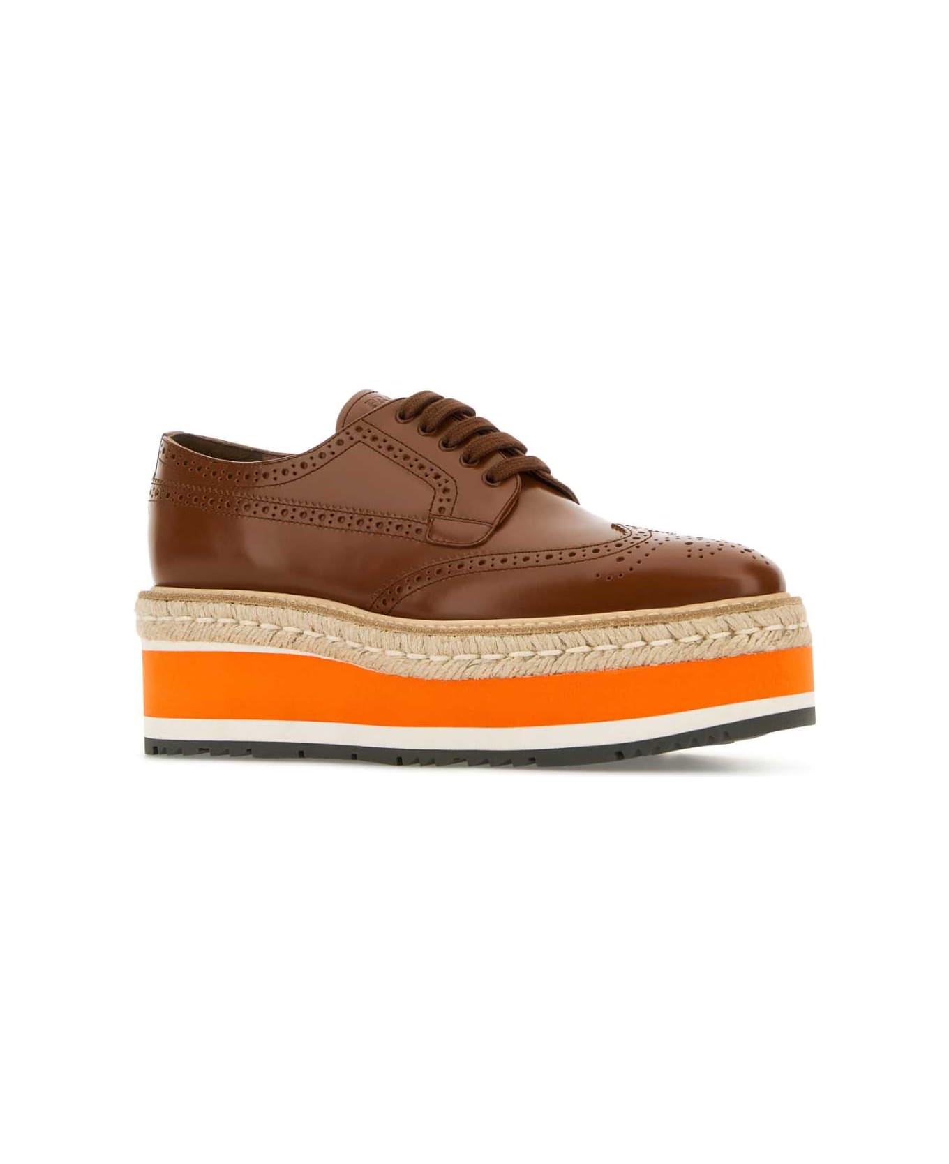 スニーカー Prada Caramel Leather Lace-Up Shoes Prada Caramel Leather Lace-up Shoes | italist