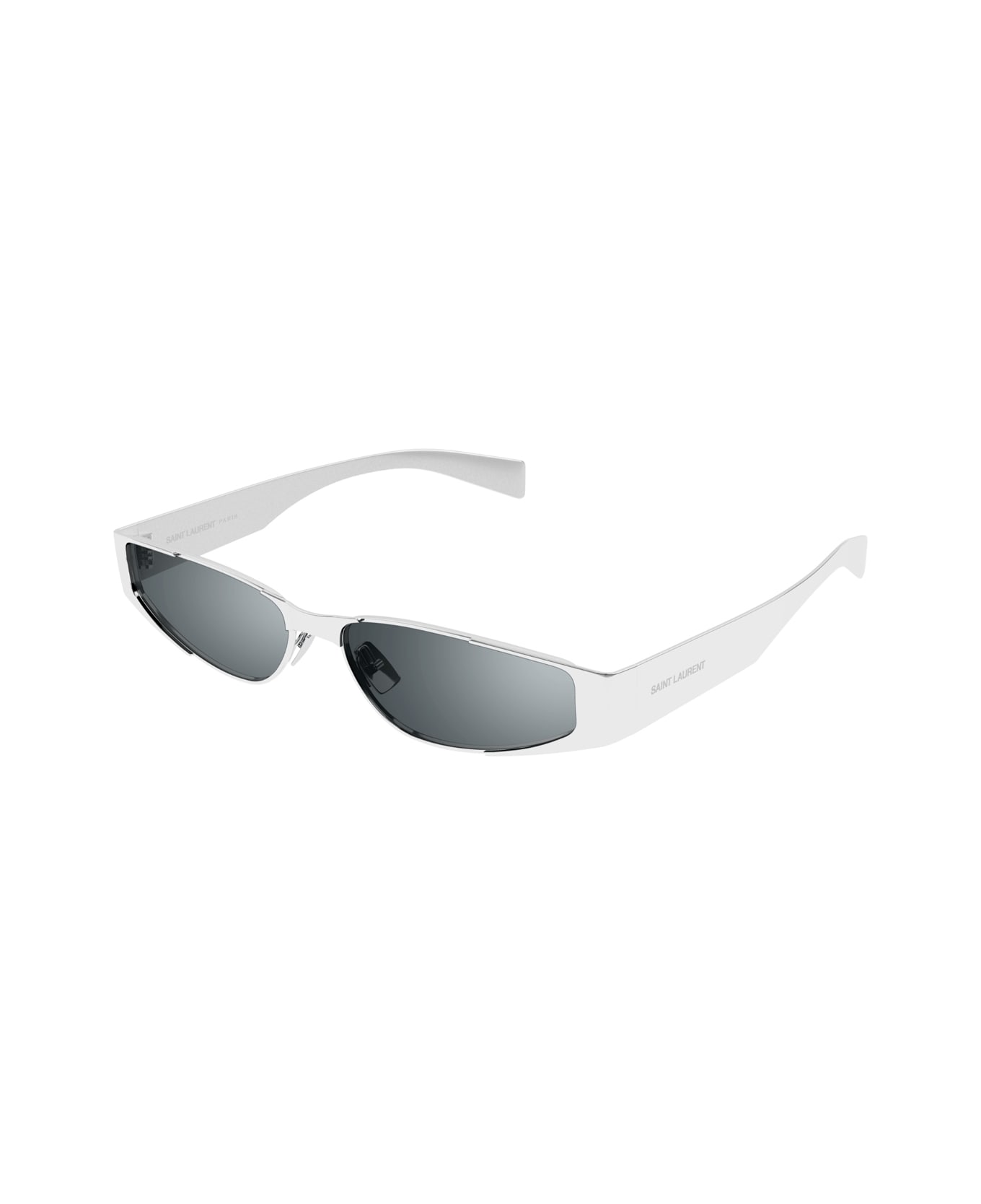 Saint Laurent Eyewear Saint Laurent Sl 739 Linea Sl Logo 001 Silver Silver Sunglasses - Argento