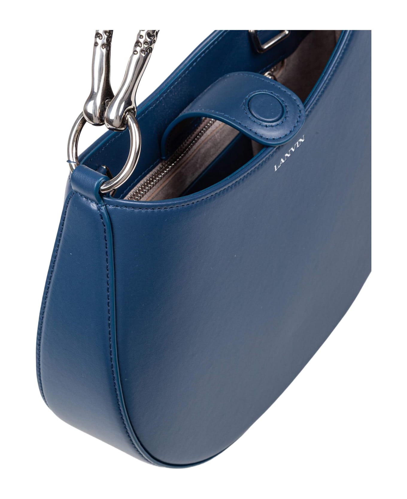 Lanvin Leather Cat Hobo Bag, Petrol Blue - Blu Petrolio