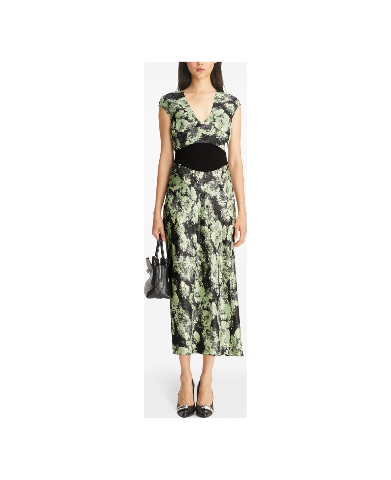 Tory Burch Printed Midi Dress - Green